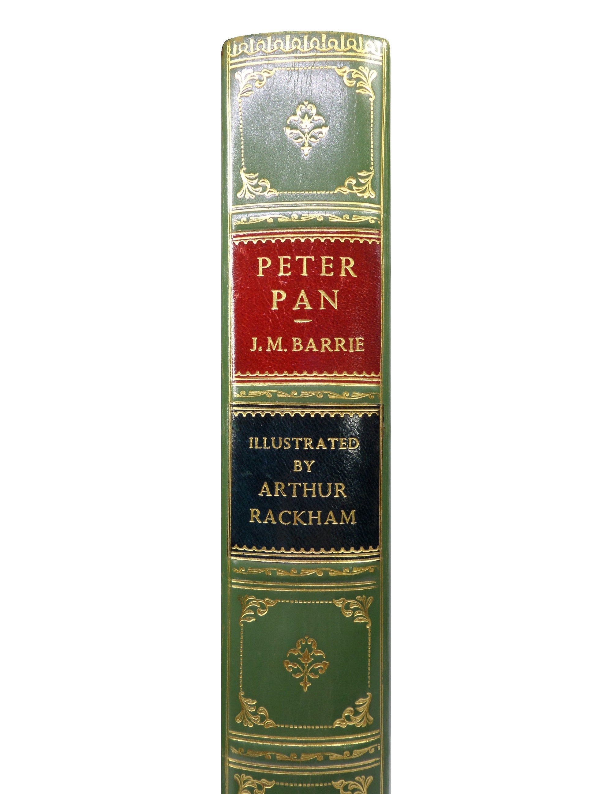 PETER PAN IN KENSINGTON GARDENS BY J.M. BARRIE 1912 ARTHUR RACKHAM ILLUSTRATIONS, FINE LEATHER BINDING BY BAYNTUN [RIVIERE]