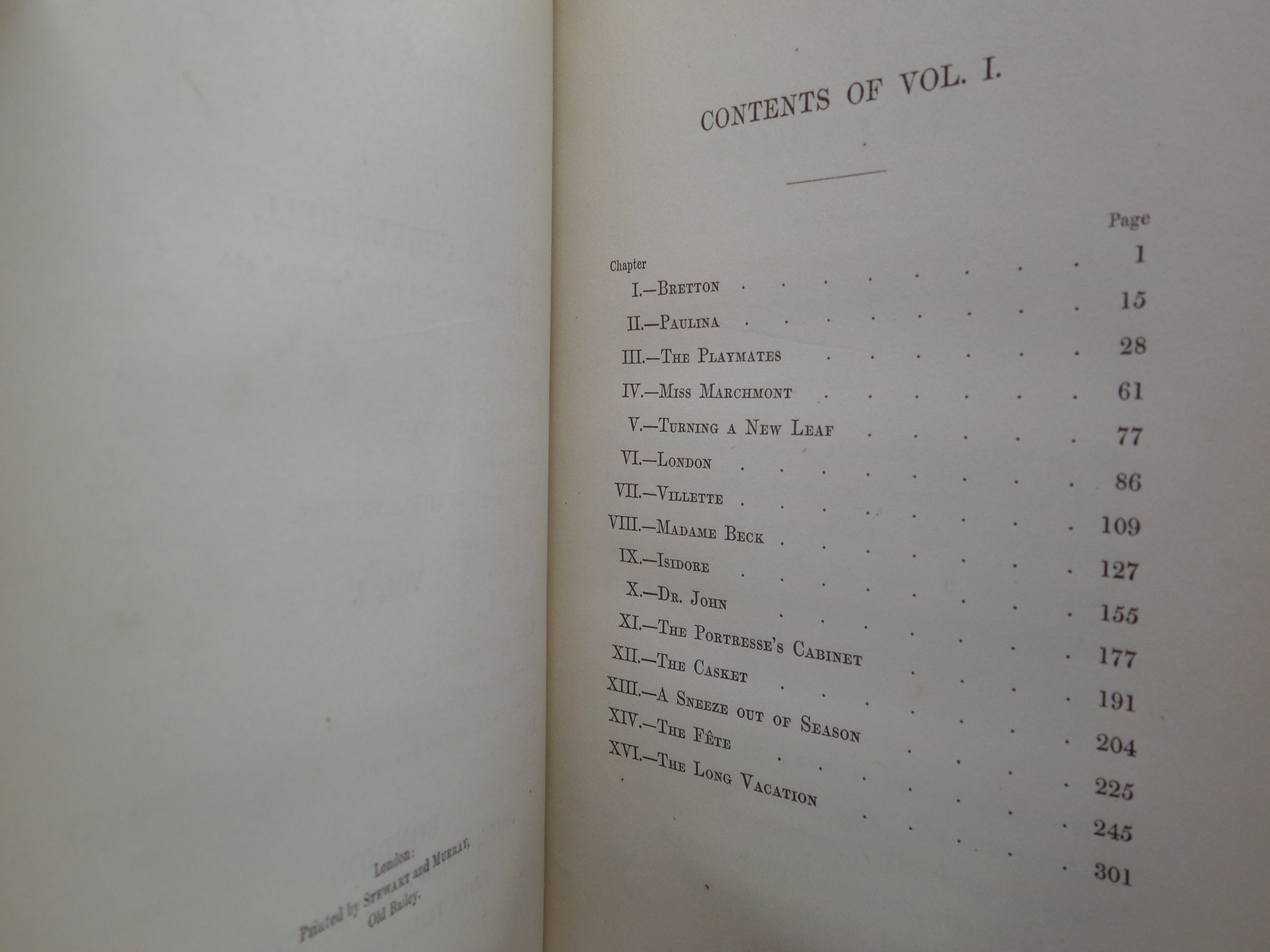 VILLETTE BY CHARLOTTE BRONTE 1853 UK FIRST EDITION SET