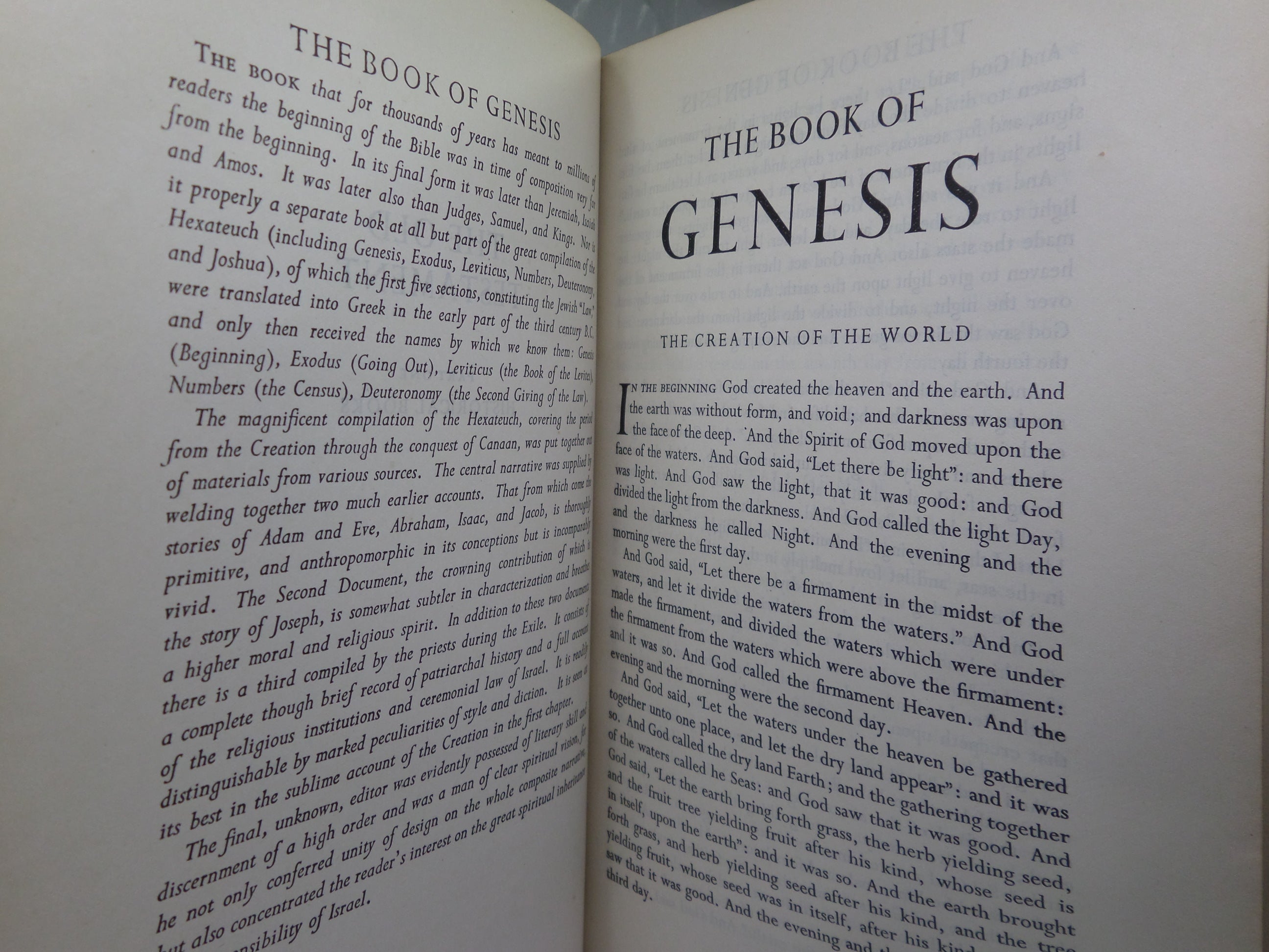 THE BIBLE DESIGNED TO BE READ AS LITERATURE EDITED BY ERNEST SUTHERLAND BATES CA.1930 FINE BINDING