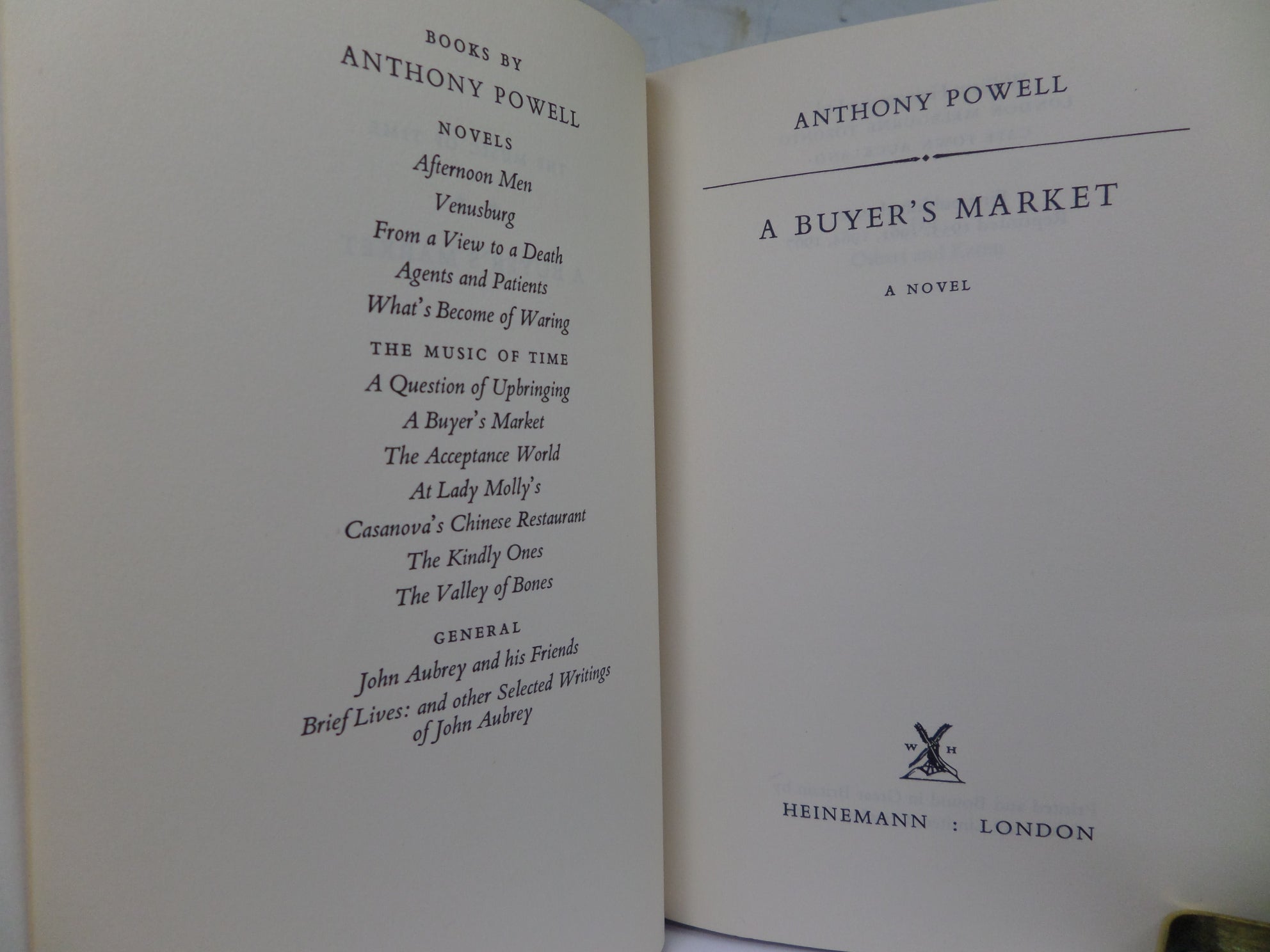 A BUYER'S MARKET BY ANTHONY POWELL 1967