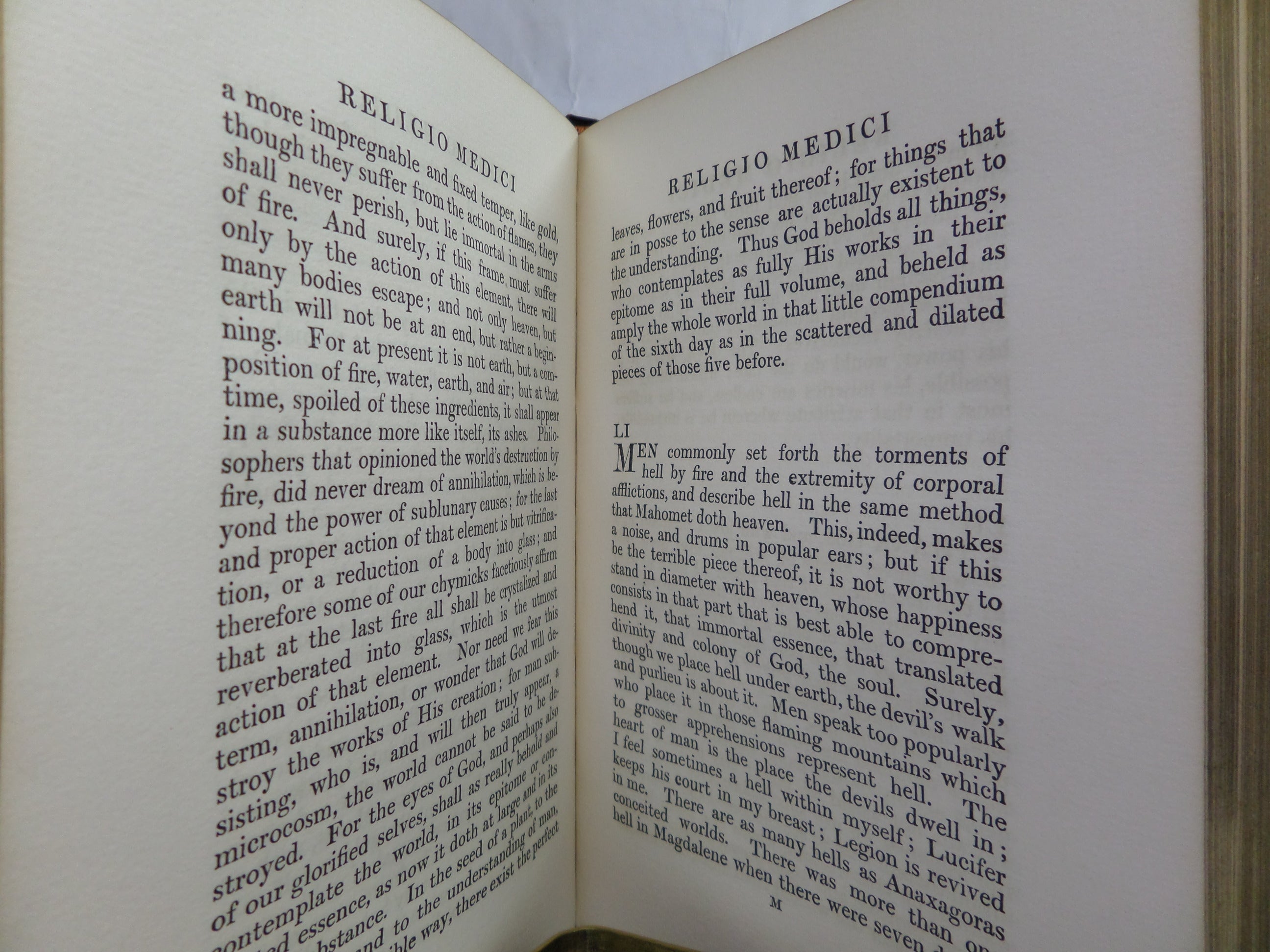 RELIGIO MEDICI & OTHER ESSAYS BY SIR THOMAS BROWNE 1910 ARTS & CRAFTS FINE BINDING