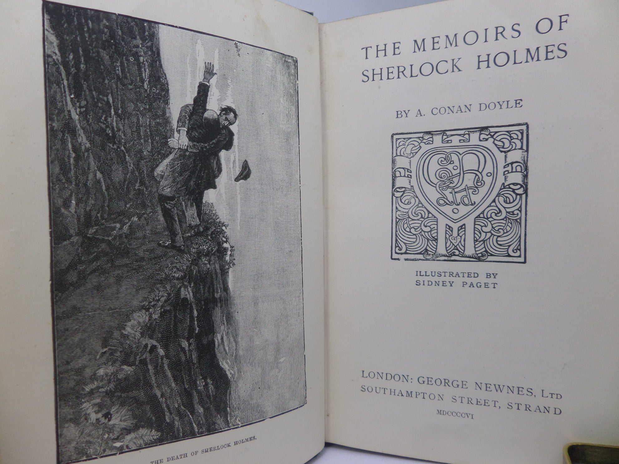 THE MEMOIRS OF SHERLOCK HOLMES BY ARTHUR CONAN DOYLE 1906 SOUVENIR EDITION