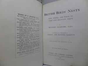 BRITISH BIRDS NESTS BY RICHARD KEARTON 1908 LEATHER BINDING