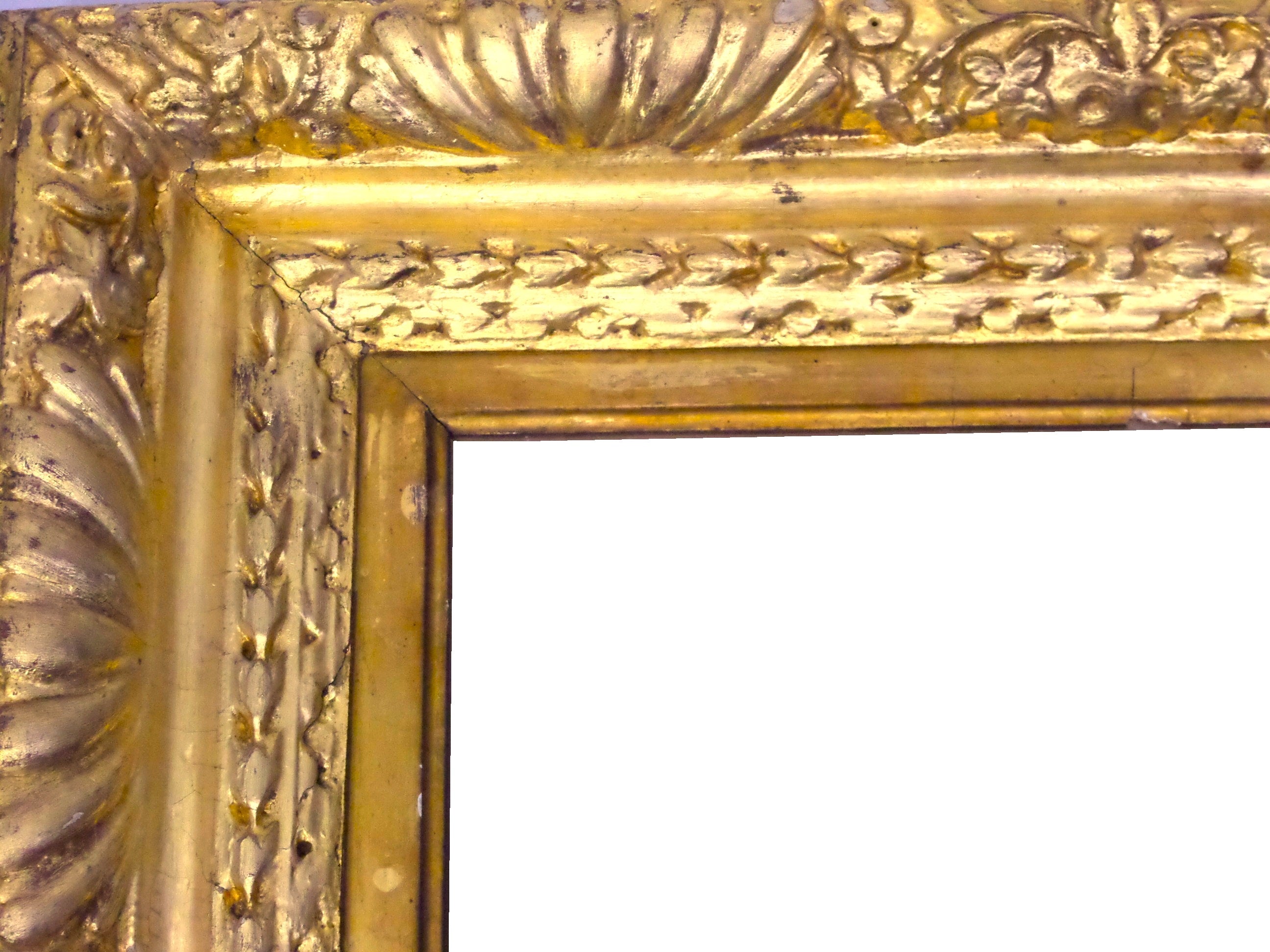ORIGINAL 18TH CENTURY CARVED GILTWOOD PICTURE FRAME