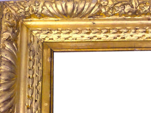 ORIGINAL 18TH CENTURY CARVED GILTWOOD PICTURE FRAME