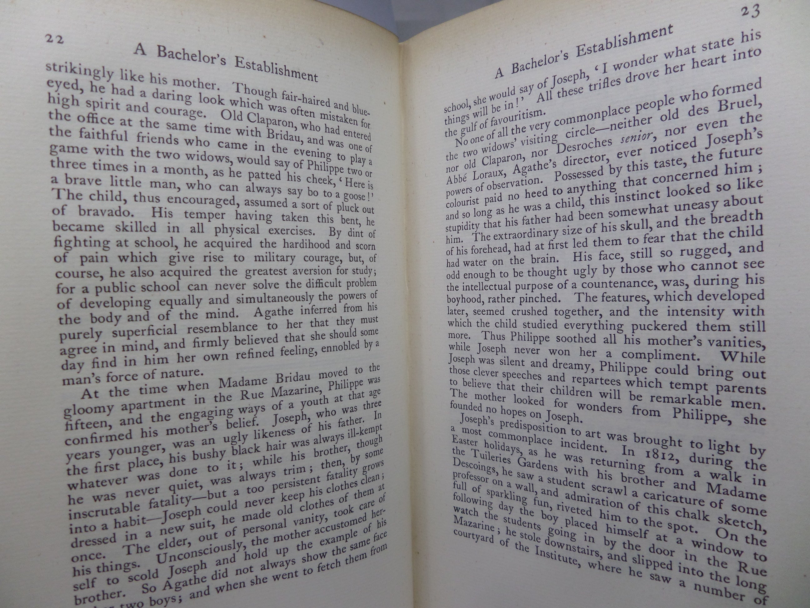 A BACHELOR'S ESTABLISHMENT BY H. DE BALZAC 1896 ILLUSTRATED LIMITED EDITION