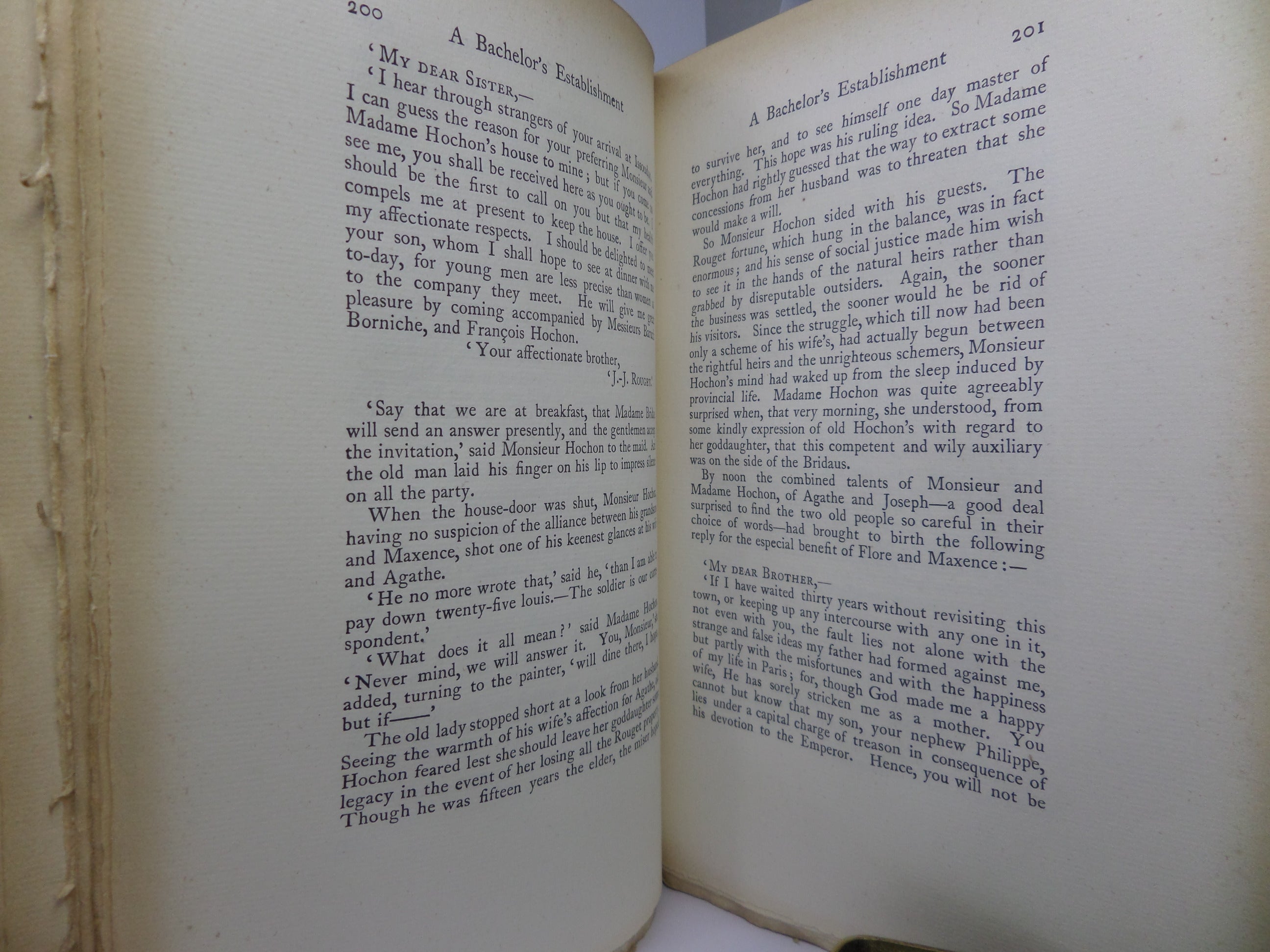 A BACHELOR'S ESTABLISHMENT BY H. DE BALZAC 1896 ILLUSTRATED LIMITED EDITION