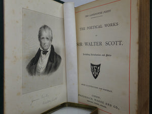THE POETICAL WORKS OF SIR WALTER SCOTT CA.1880 DECORATIVE CLOTH