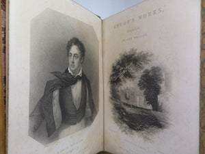 THE POETICAL WORKS OF LORD BYRON 1854 LEATHER BINDING