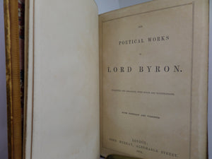 THE POETICAL WORKS OF LORD BYRON 1854 LEATHER BINDING