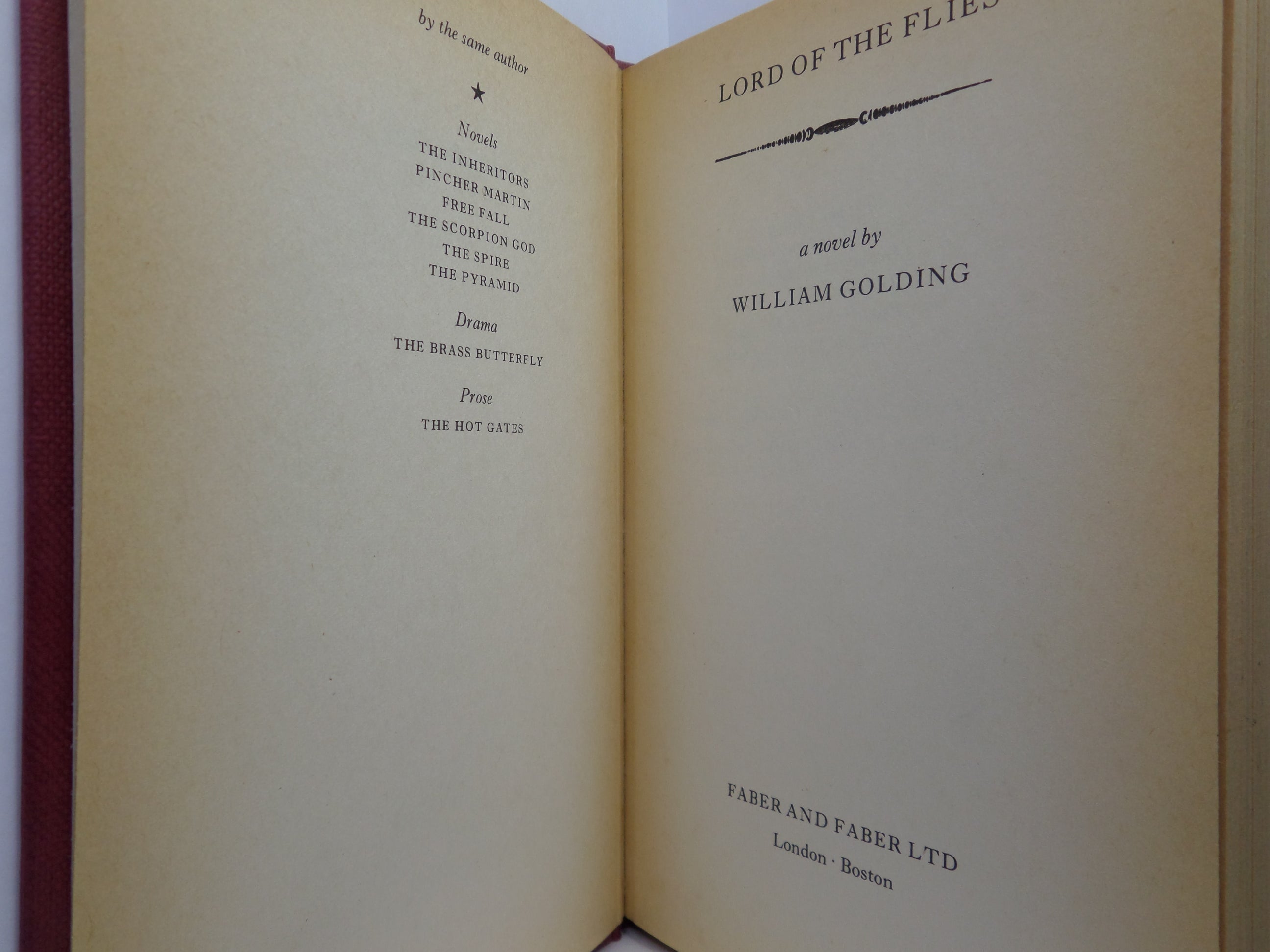 LORD OF THE FLIES BY WILLIAM GOLDING 1978 HARDBACK WITH DUST JACKET