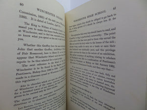 THE HISTORY OF WINCHESTER COLLEGE BY ARTHUR F. LEACH 1899 MACLEHOSE FINE BINDING