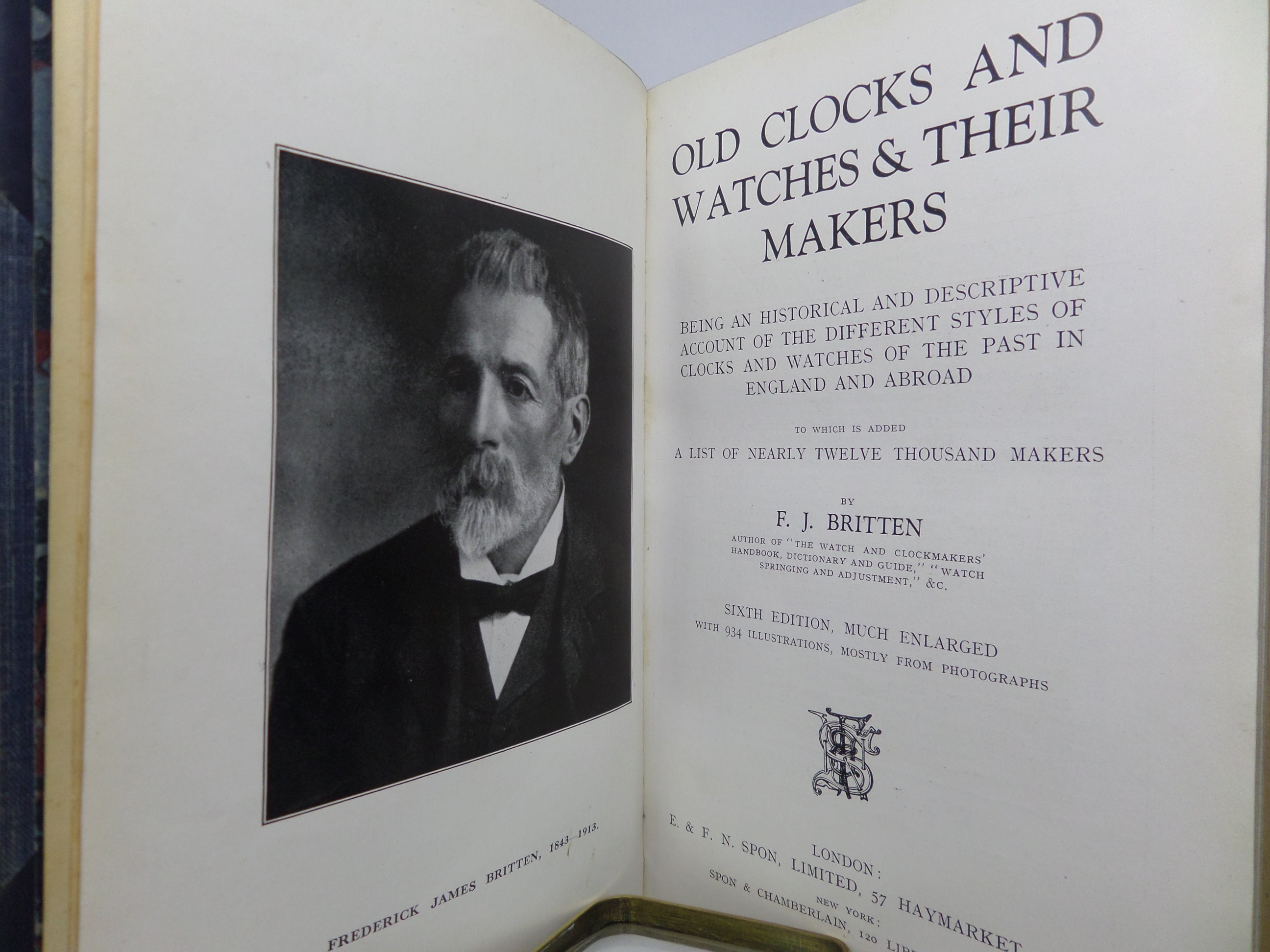OLD CLOCKS AND WATCHES AND THEIR MAKERS BY F. J. BRITTEN 1932 LEATHER-BOUND