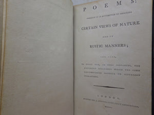 POEMS WHEREIN IT IS ATTEMPTED TO DESCRIBE CERTAIN VIEWS OF NATURE 1790 JOANNA BAILLIE