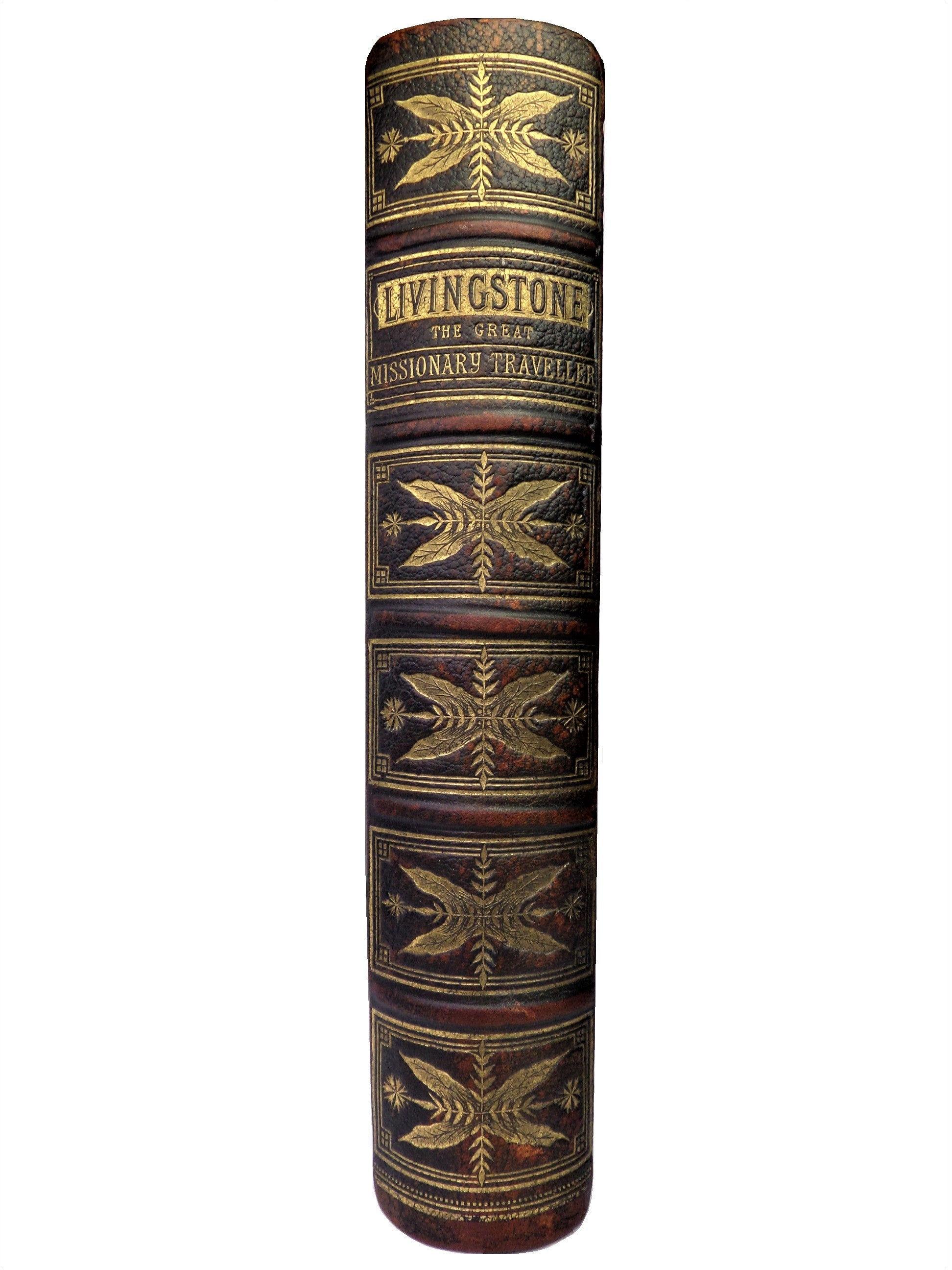 THE LIFE & EXPLORATIONS OF DR. LIVINGSTONE CA.1875 FINE LEATHER BINDING
