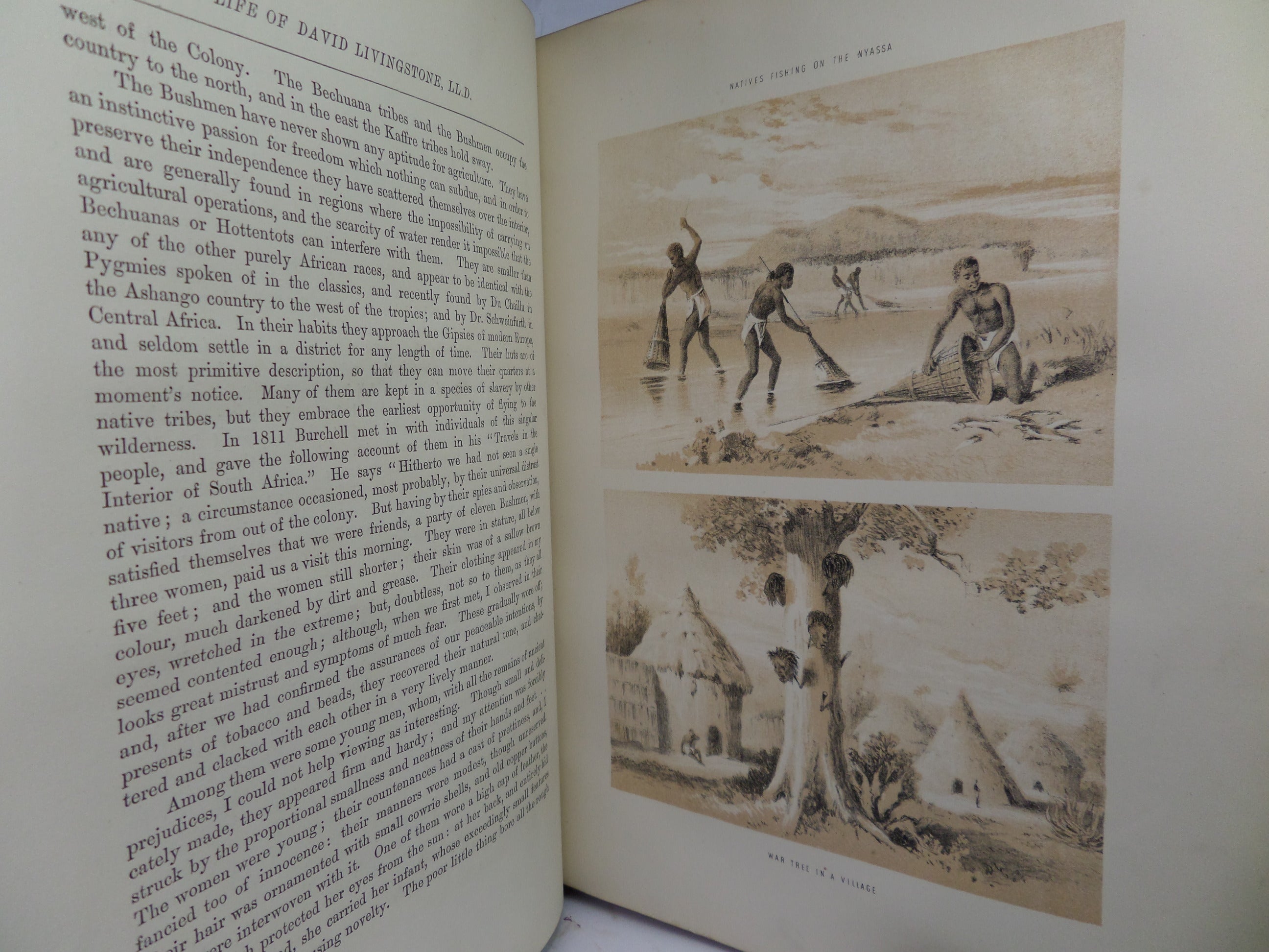 THE LIFE & EXPLORATIONS OF DR. LIVINGSTONE CA.1875 FINE LEATHER BINDING