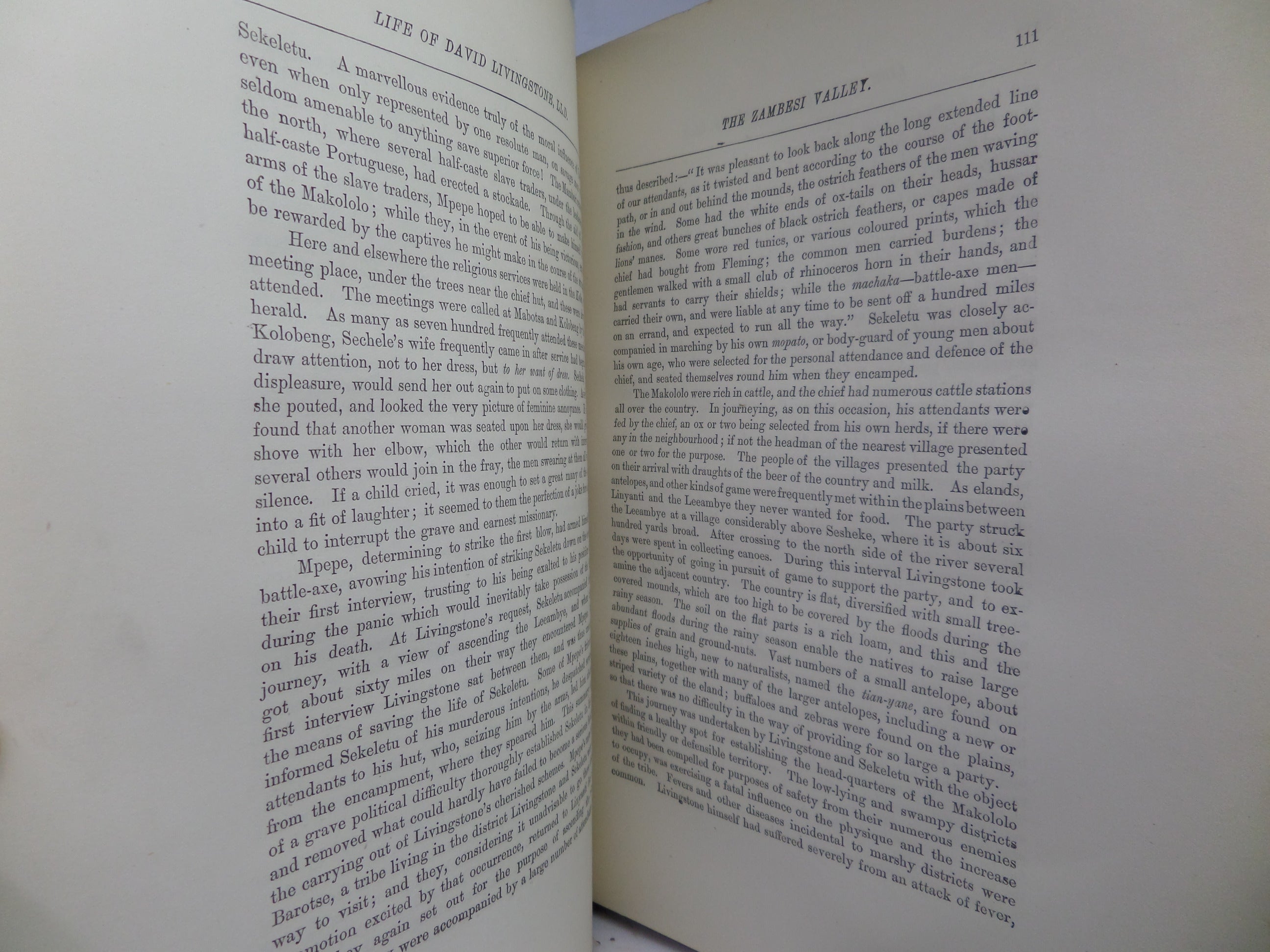 THE LIFE & EXPLORATIONS OF DR. LIVINGSTONE CA.1875 FINE LEATHER BINDING