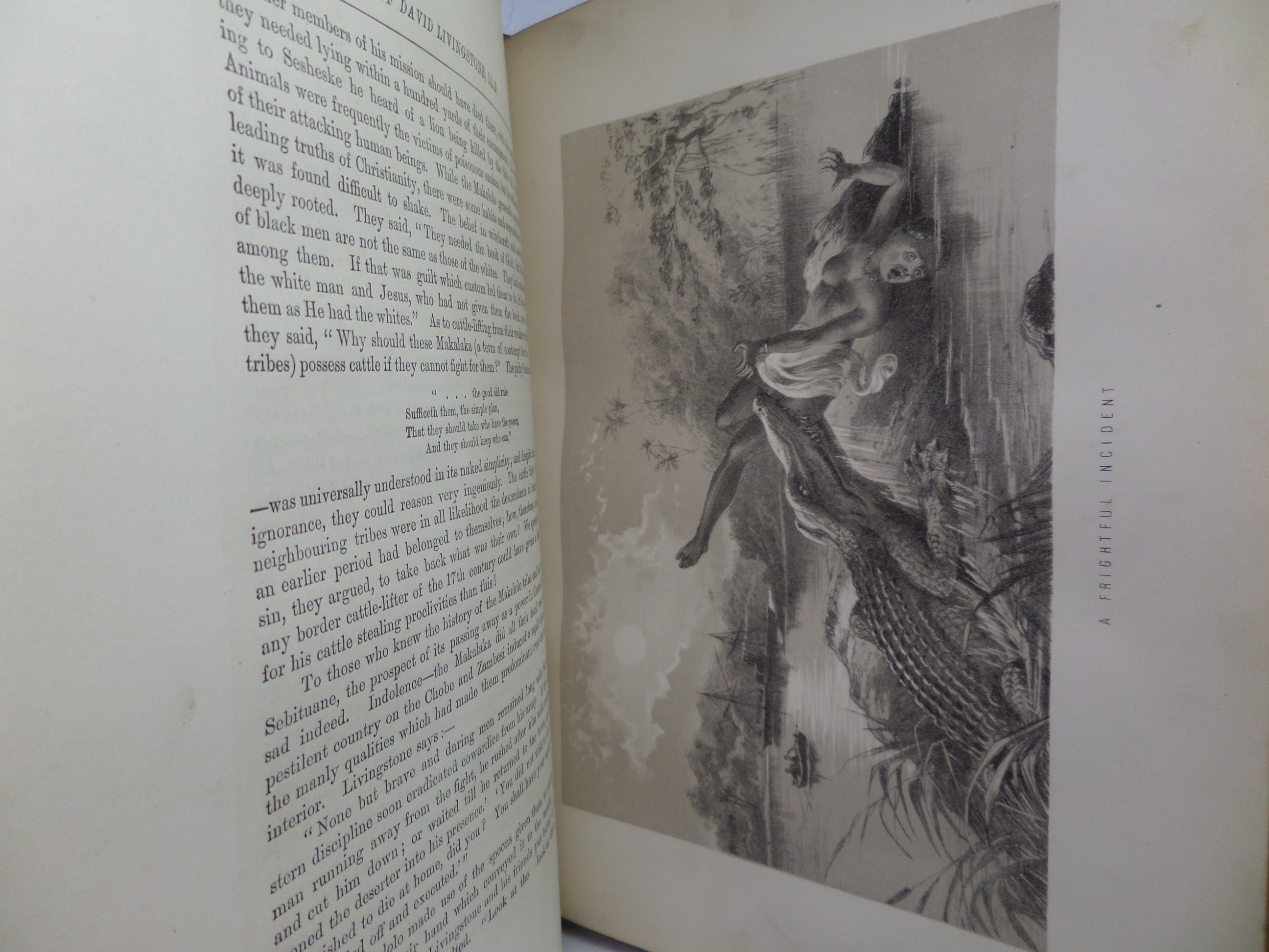 THE LIFE & EXPLORATIONS OF DR. LIVINGSTONE CA.1875 FINE LEATHER BINDING