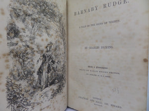 BARNABY RUDGE BY CHARLES DICKENS 1849 LEATHER BINDING