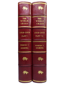 THE WORLD CRISIS 1916-1918 WINSTON CHURCHILL 1927 FIRST EDITION IN TWO VOLUMES, FINE BINDINGS