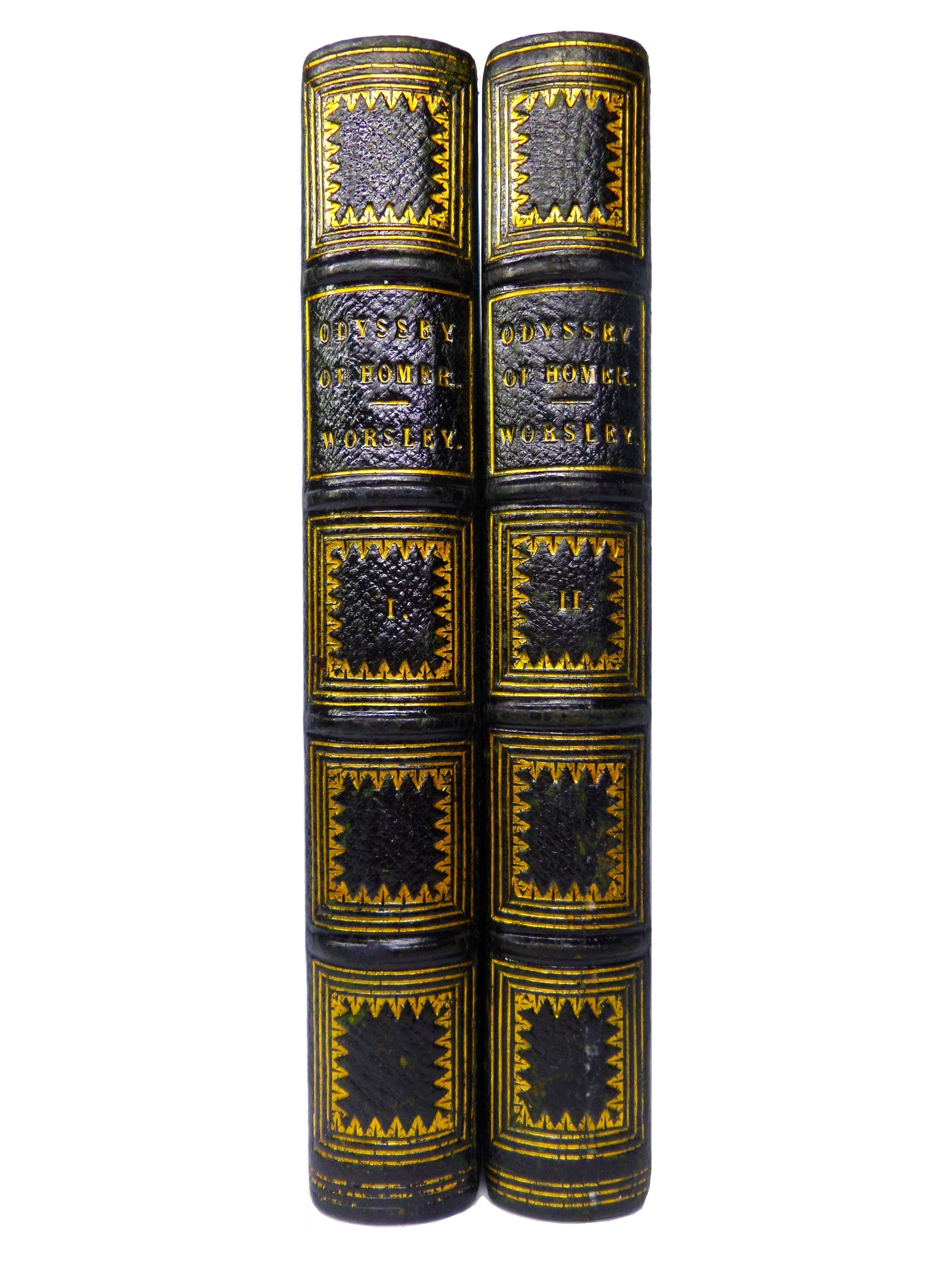 THE ODYSSEY OF HOMER 1861 FINE LEATHER BINDINGS