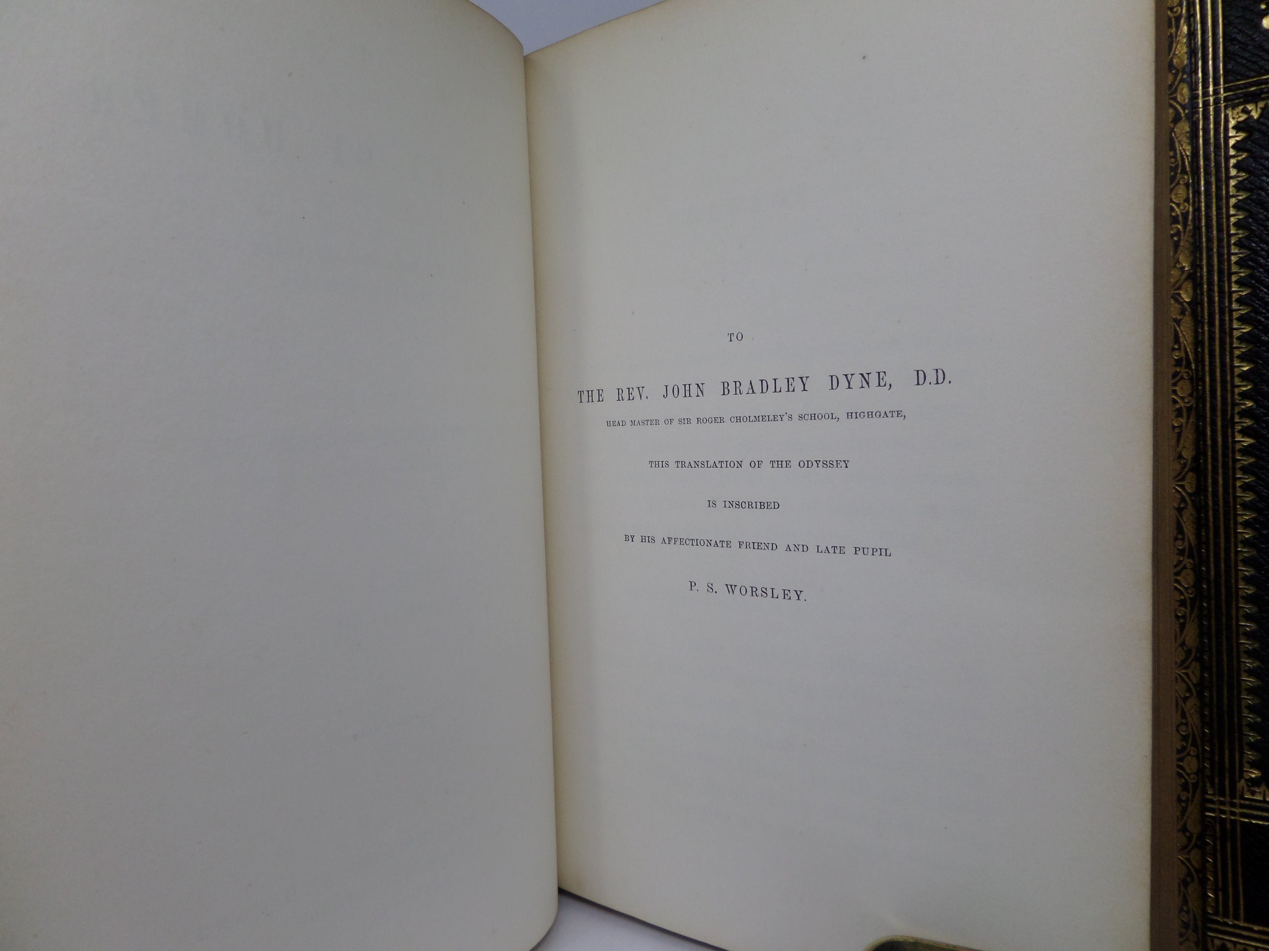 THE ODYSSEY OF HOMER 1861 FINE LEATHER BINDINGS