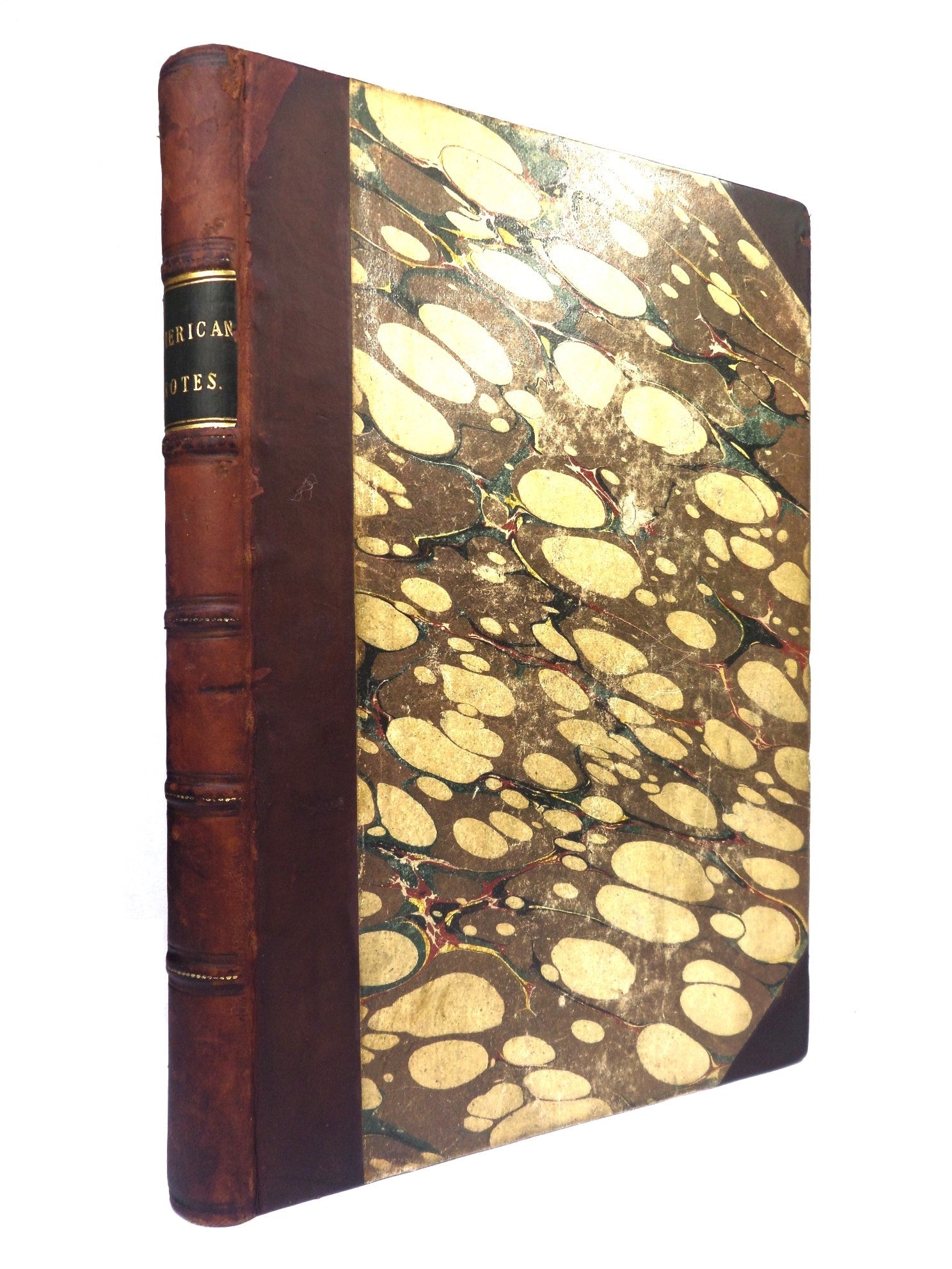 AMERICAN NOTES BY CHARLES DICKENS 1850 LEATHER BINDING
