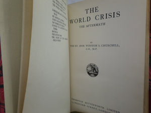 THE WORLD CRISIS: THE AFTERMATH BY WINSTON CHURCHILL 1929 FIRST EDITION, FINE BINDING