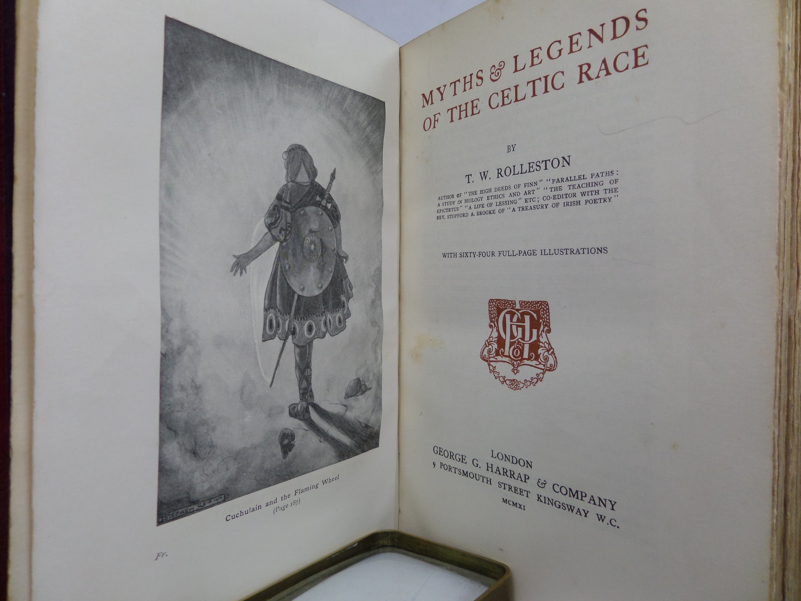 MYTHS & LEGENDS OF THE CELTIC RACE BY T.W. ROLLESTON 1911 FIRST EDITION