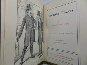 BARCHESTER TOWERS BY ANTHONY TROLLOPE C1900 DELUXE LEATHER BINDING TALWIN MORRIS
