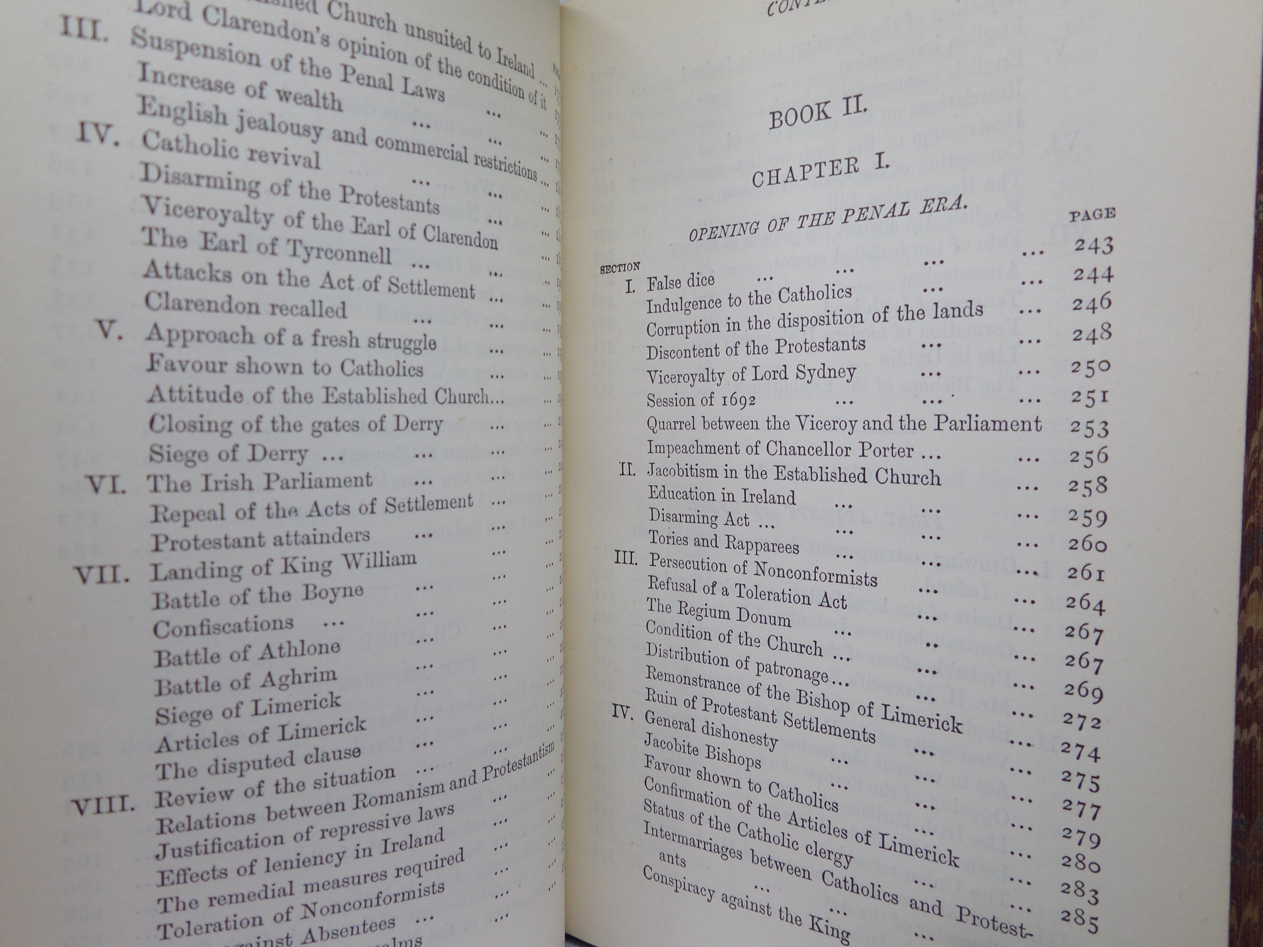 THE ENGLISH IN IRELAND IN THE 18TH CENTURY BY JAMES FROUDE 1887 LEATHER BOUND