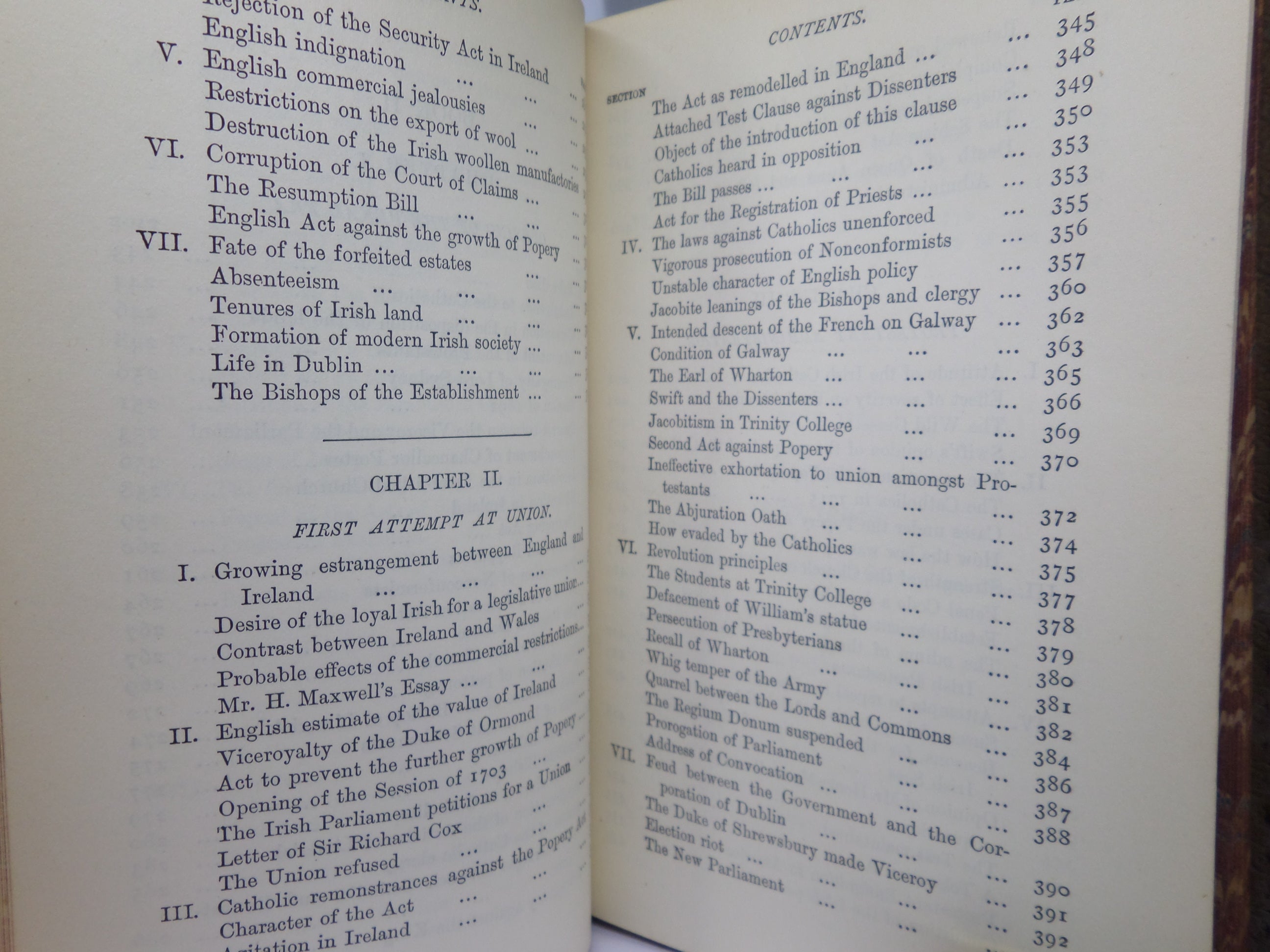 THE ENGLISH IN IRELAND IN THE 18TH CENTURY BY JAMES FROUDE 1887 LEATHER BOUND