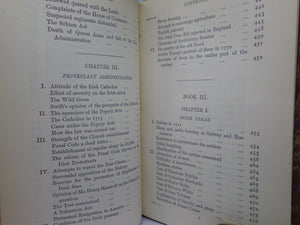 THE ENGLISH IN IRELAND IN THE 18TH CENTURY BY JAMES FROUDE 1887 LEATHER BOUND