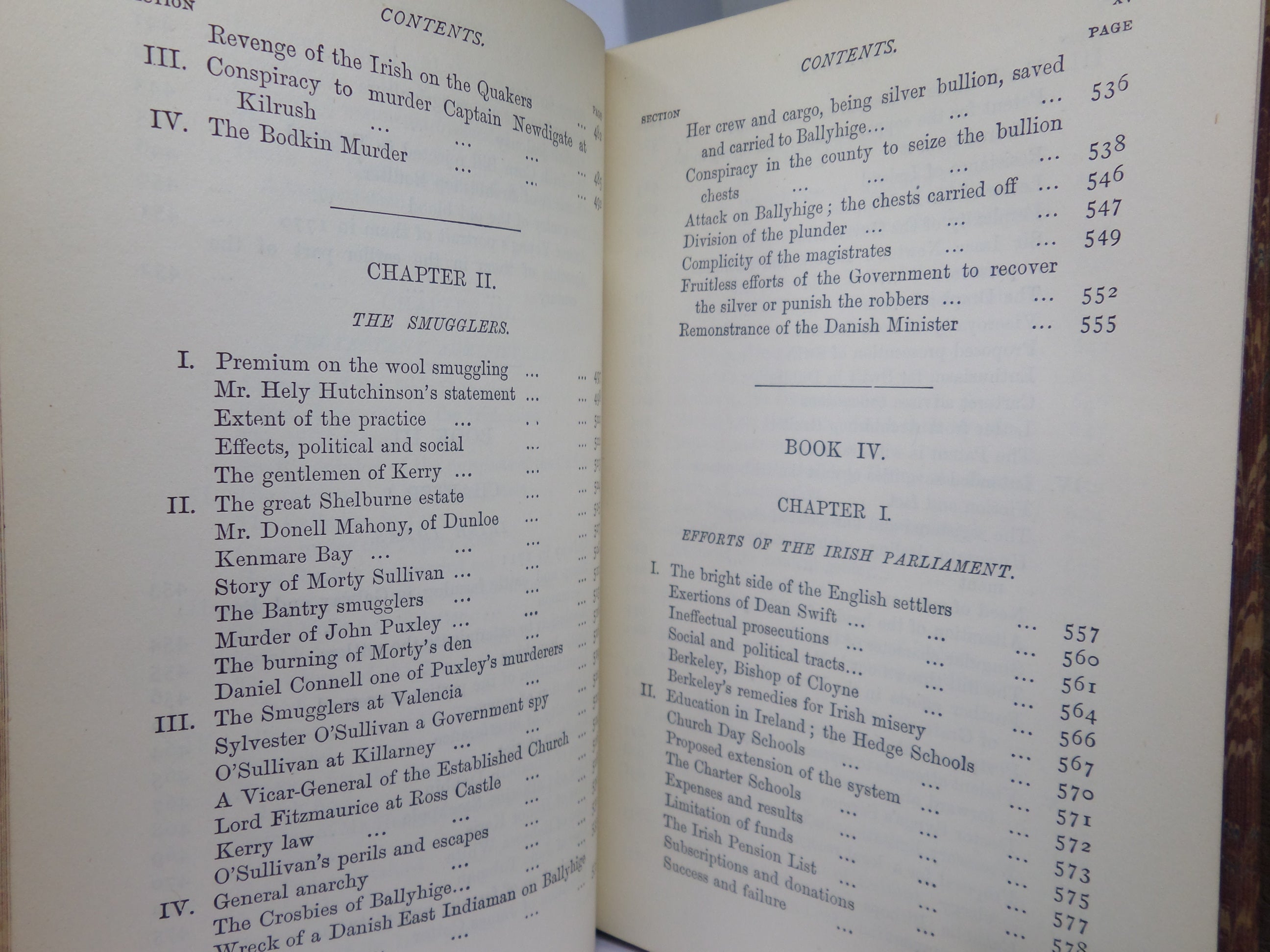 THE ENGLISH IN IRELAND IN THE 18TH CENTURY BY JAMES FROUDE 1887 LEATHER BOUND