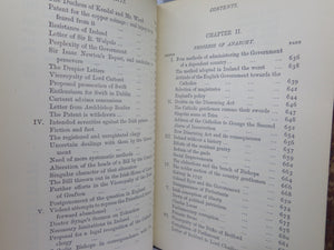 THE ENGLISH IN IRELAND IN THE 18TH CENTURY BY JAMES FROUDE 1887 LEATHER BOUND