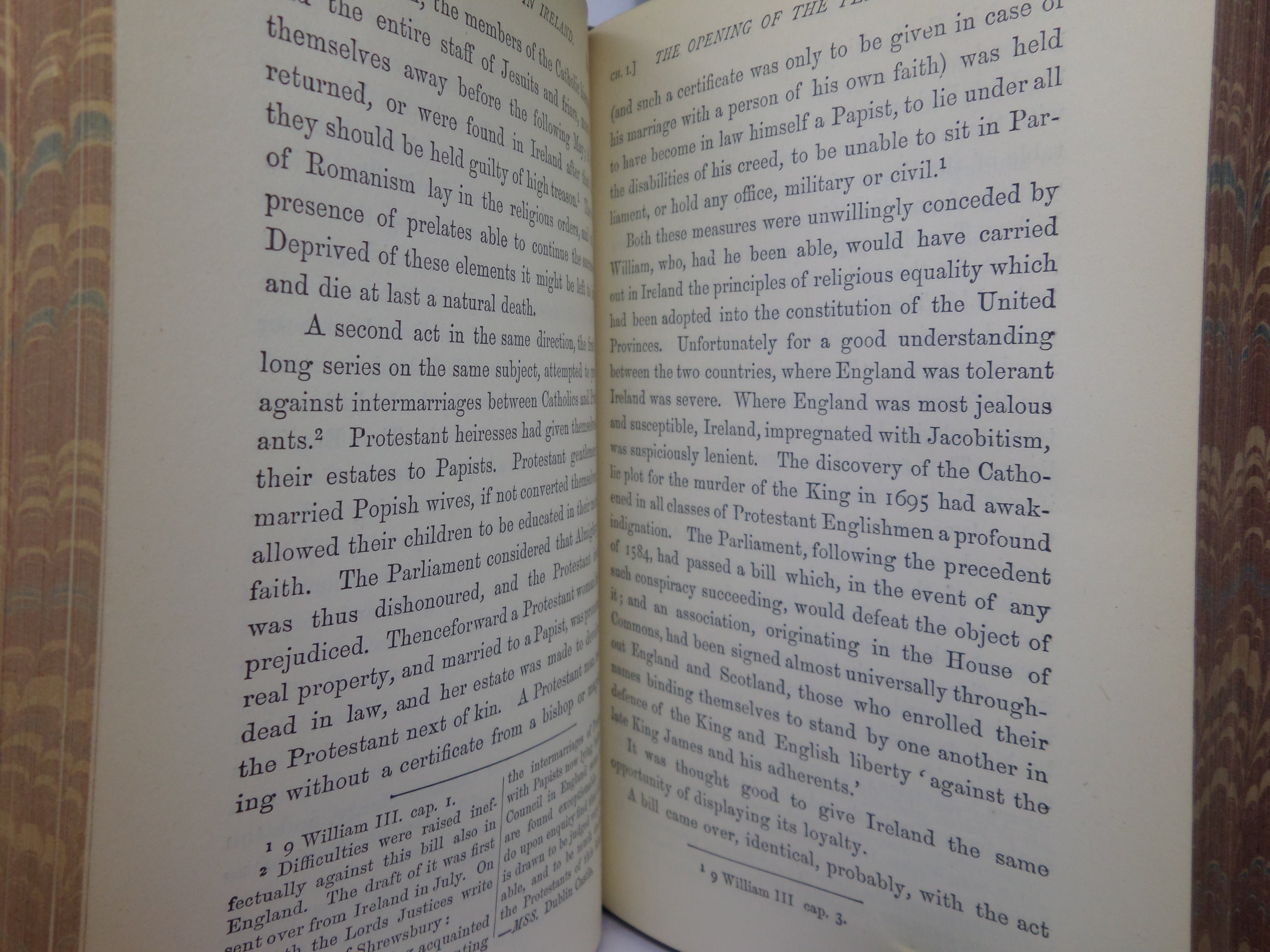 THE ENGLISH IN IRELAND IN THE 18TH CENTURY BY JAMES FROUDE 1887 LEATHER BOUND