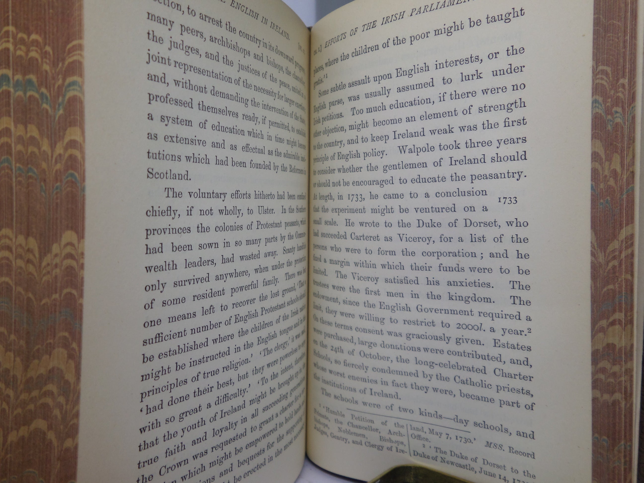 THE ENGLISH IN IRELAND IN THE 18TH CENTURY BY JAMES FROUDE 1887 LEATHER BOUND