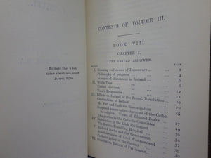 THE ENGLISH IN IRELAND IN THE 18TH CENTURY BY JAMES FROUDE 1887 LEATHER BOUND