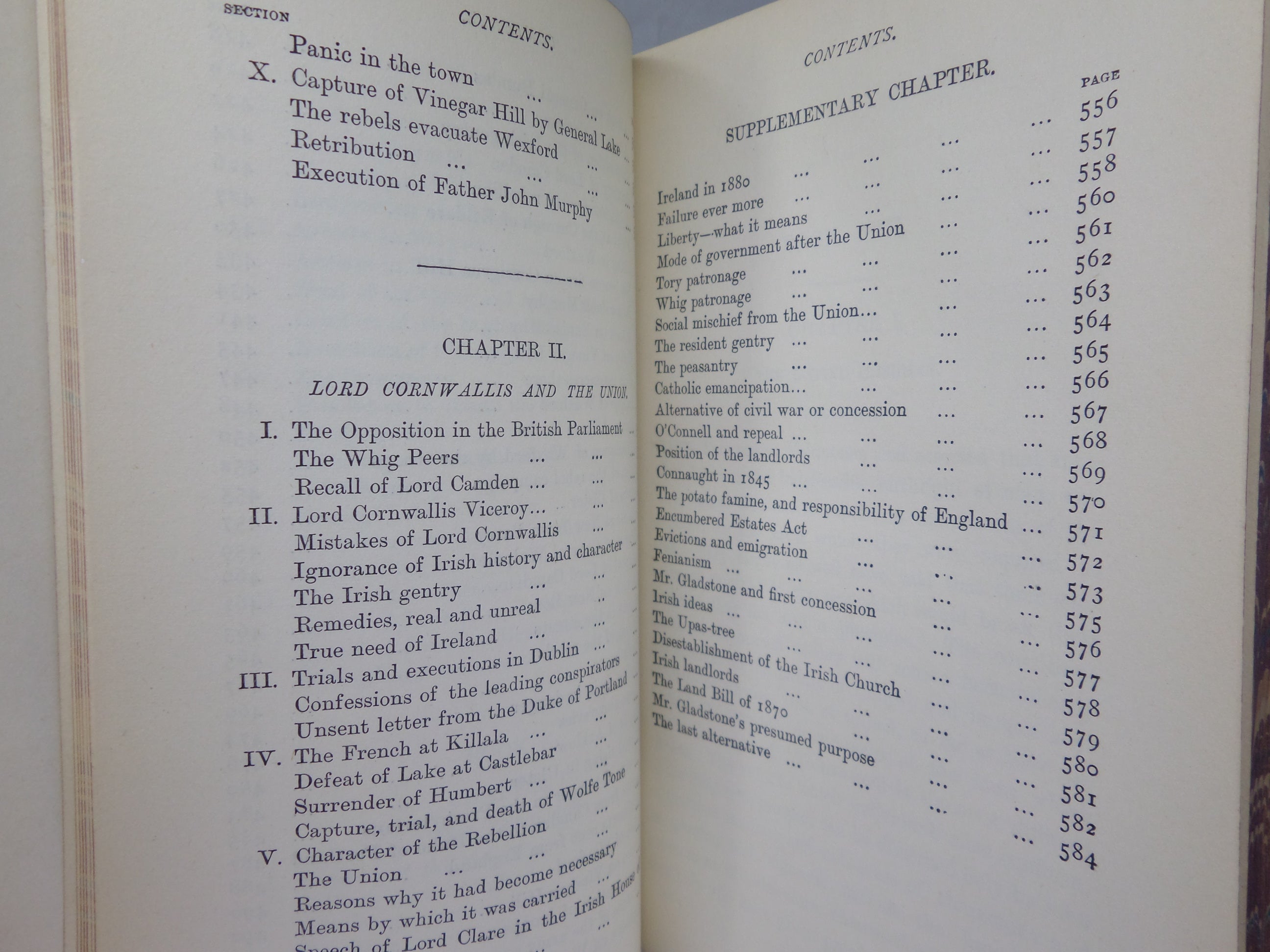 THE ENGLISH IN IRELAND IN THE 18TH CENTURY BY JAMES FROUDE 1887 LEATHER BOUND