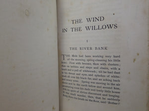 THE WIND IN THE WILLOWS BY KENNETH GRAHAME 1908 FIRST EDITION, LEATHER BINDING
