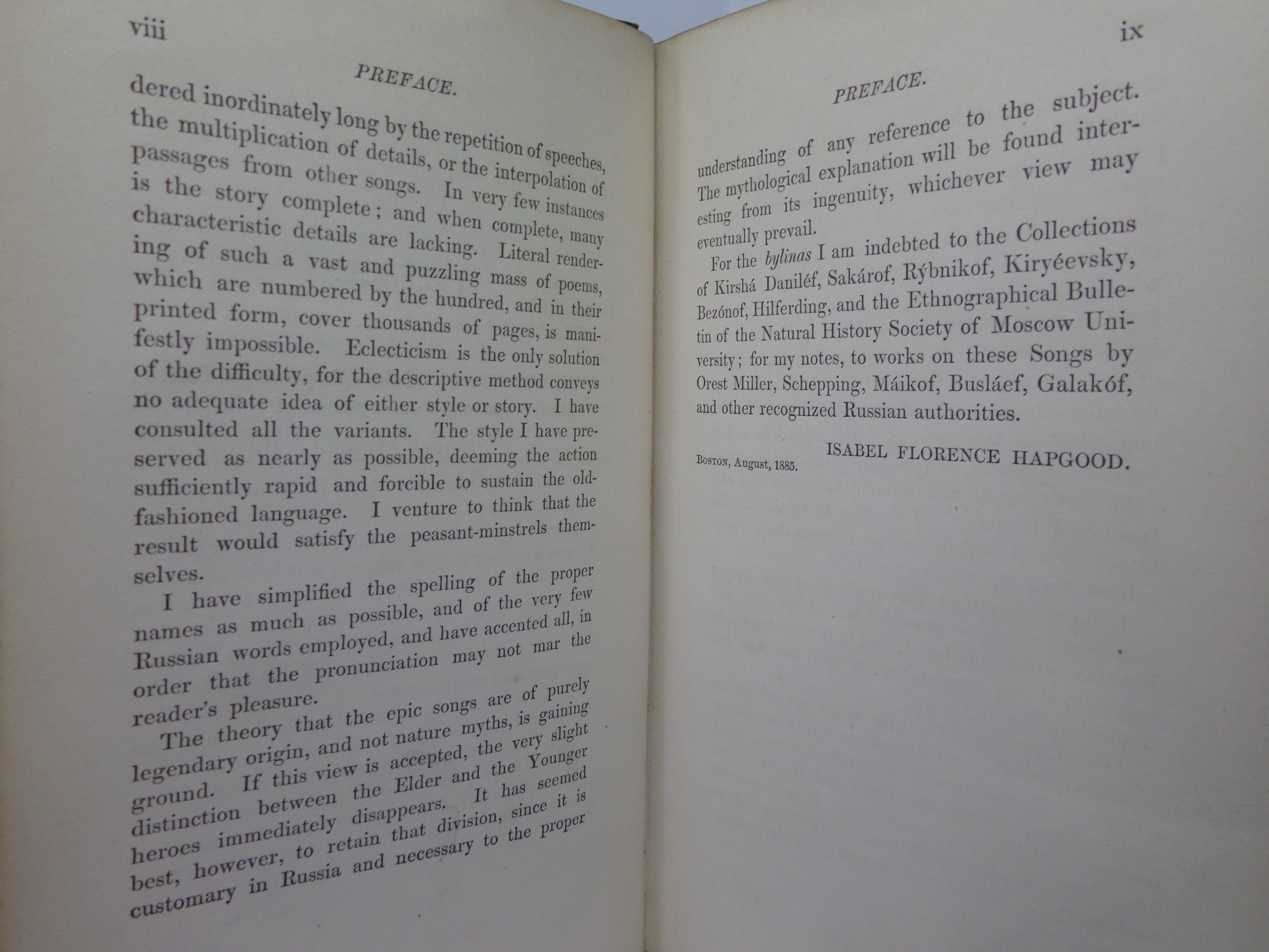 THE EPIC SONGS OF RUSSIA BY ISABEL FLORENCE HAPGOOD 1886