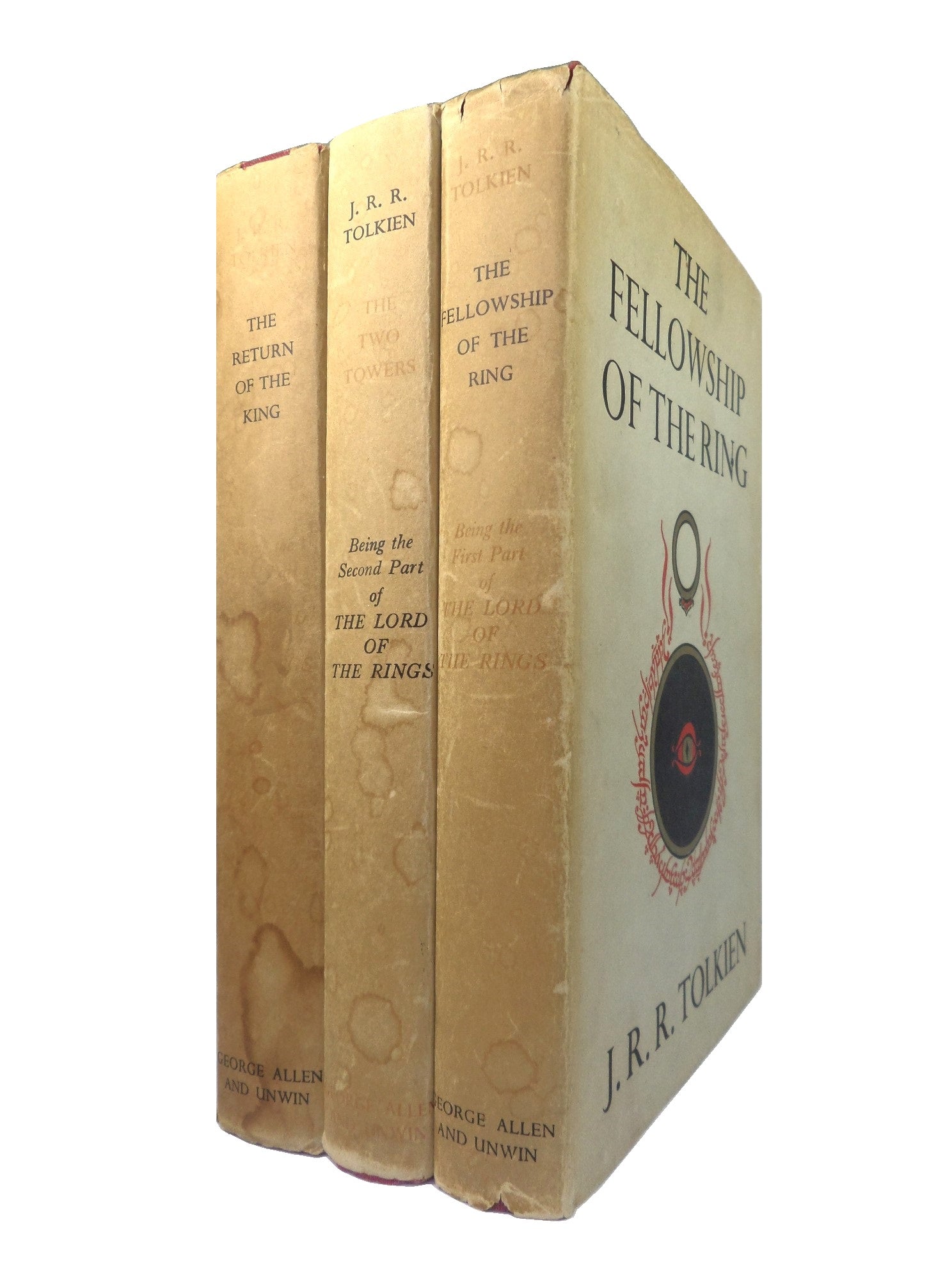 THE LORD OF THE RINGS BY J.R.R. TOLKIEN 1965-1966 FIRST EDITION SET, 15TH, 11TH, 11TH IMPRESSIONS