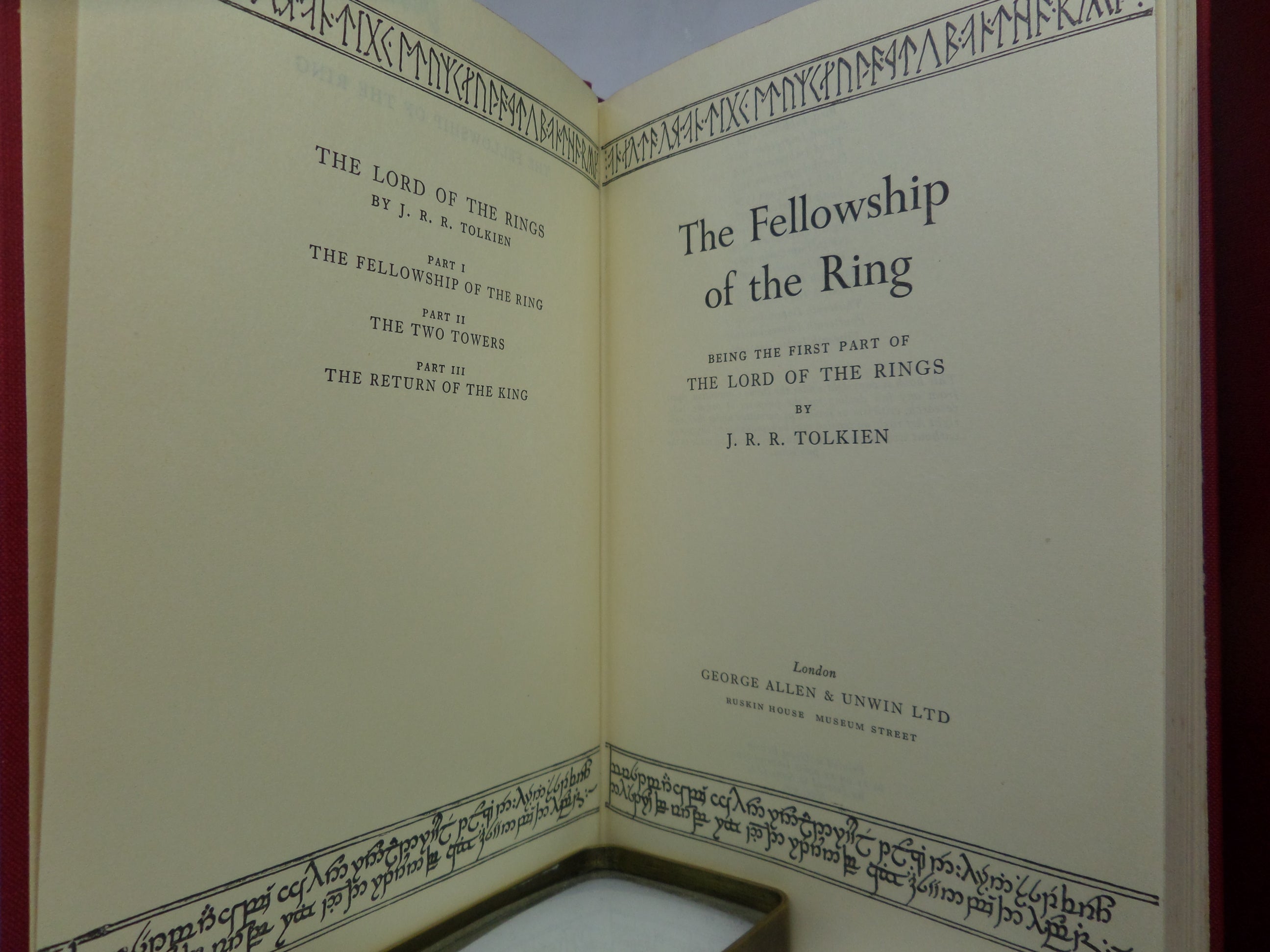 THE LORD OF THE RINGS, J.R.R. TOLKIEN 1965-66 FIRST EDITION SET, 15TH, 11TH, 11TH IMPRESSIONS