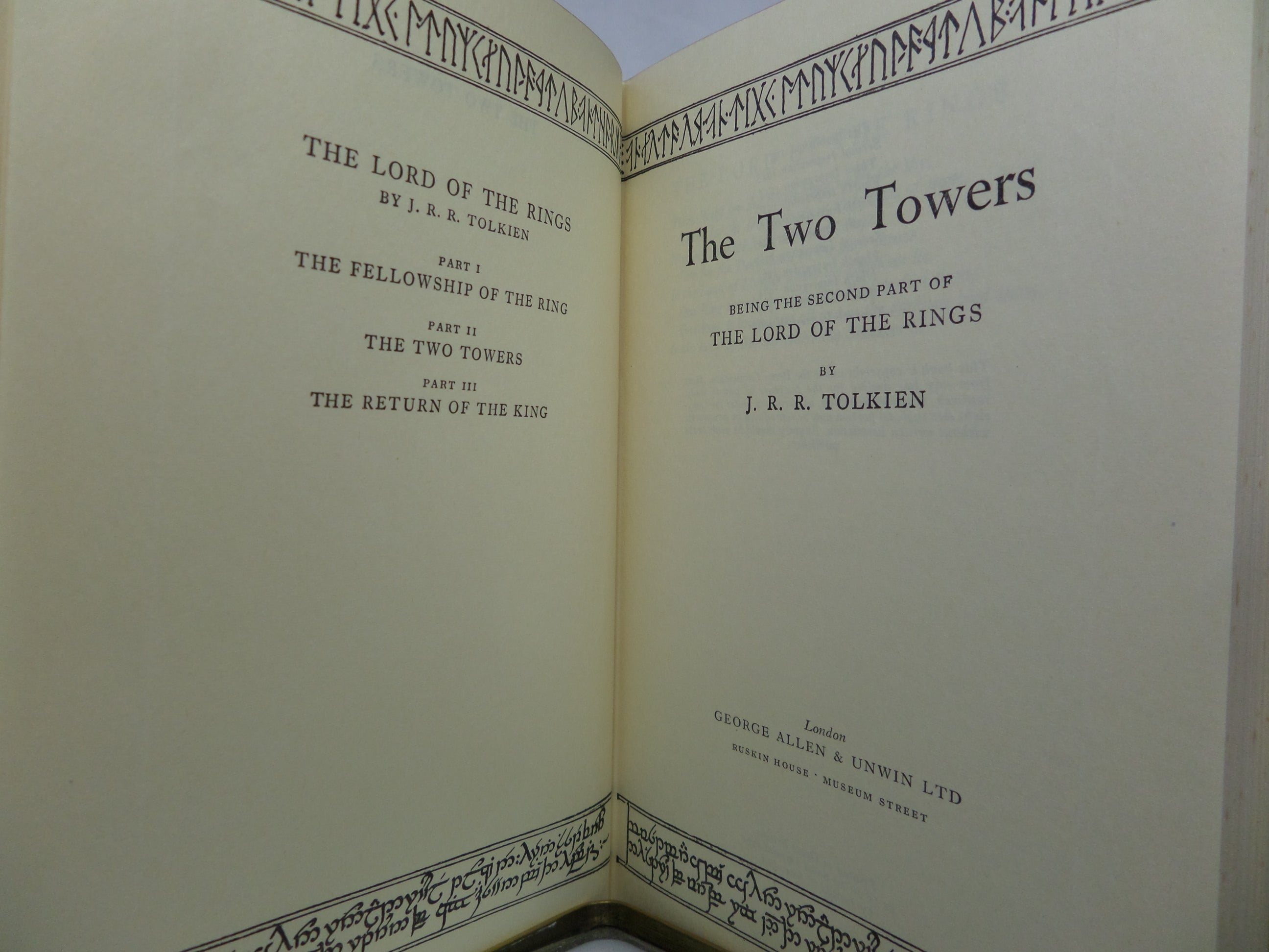 THE LORD OF THE RINGS, J.R.R. TOLKIEN 1965-66 FIRST EDITION SET, 15TH, 11TH, 11TH IMPRESSIONS