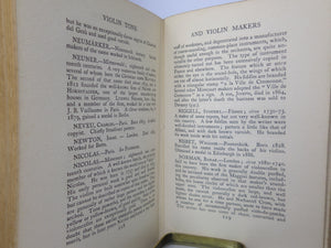 VIOLIN TONE AND VIOLIN MAKERS BY HIDALGO MOYA & TOWRY PIPER 1916 SIGNED FIRST EDITION