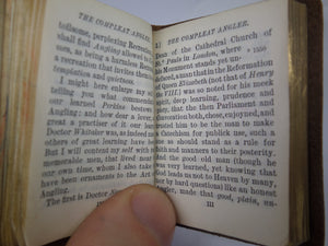 THE COMPLEAT ANGLER BY IZAAK WALTON CA.1900 MINIATURE EDITION, LEATHER BINDING