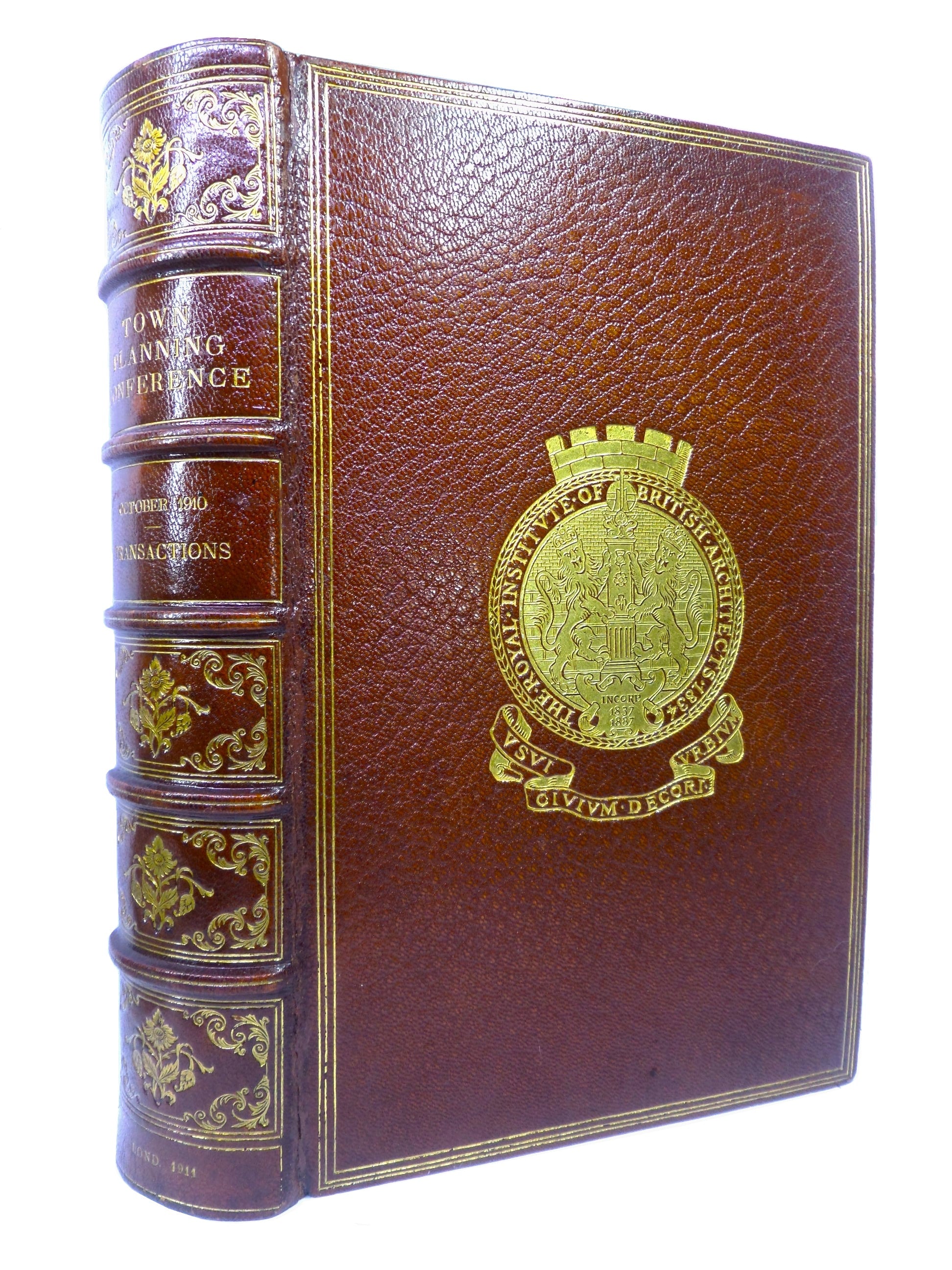 TOWN PLANNING CONFERENCE LONDON 10-15 OCT 1910 TRANSACTIONS RIVIERE FINE BINDING