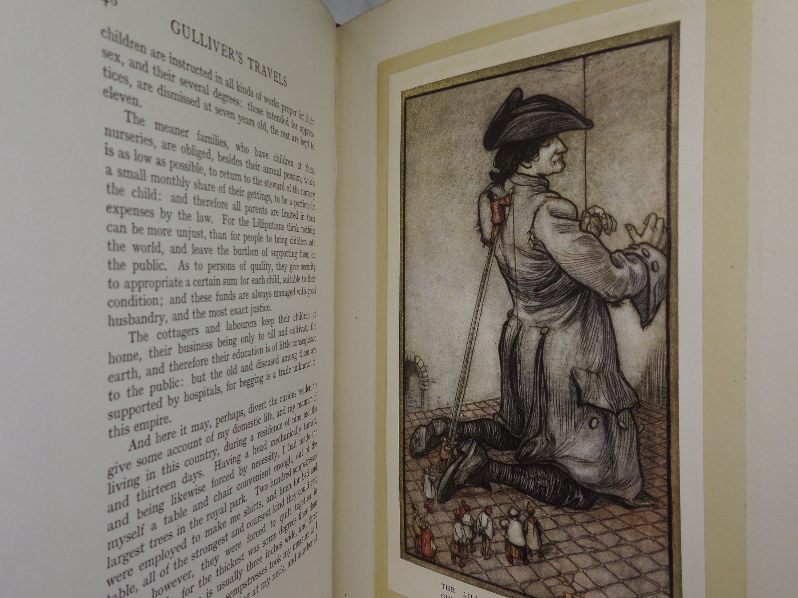 GULLIVER'S TRAVELS BY JONATHAN SWIFT 1909 FIRST DELUXE LIMITED EDITION SIGNED BY ARTHUR RACKHAM