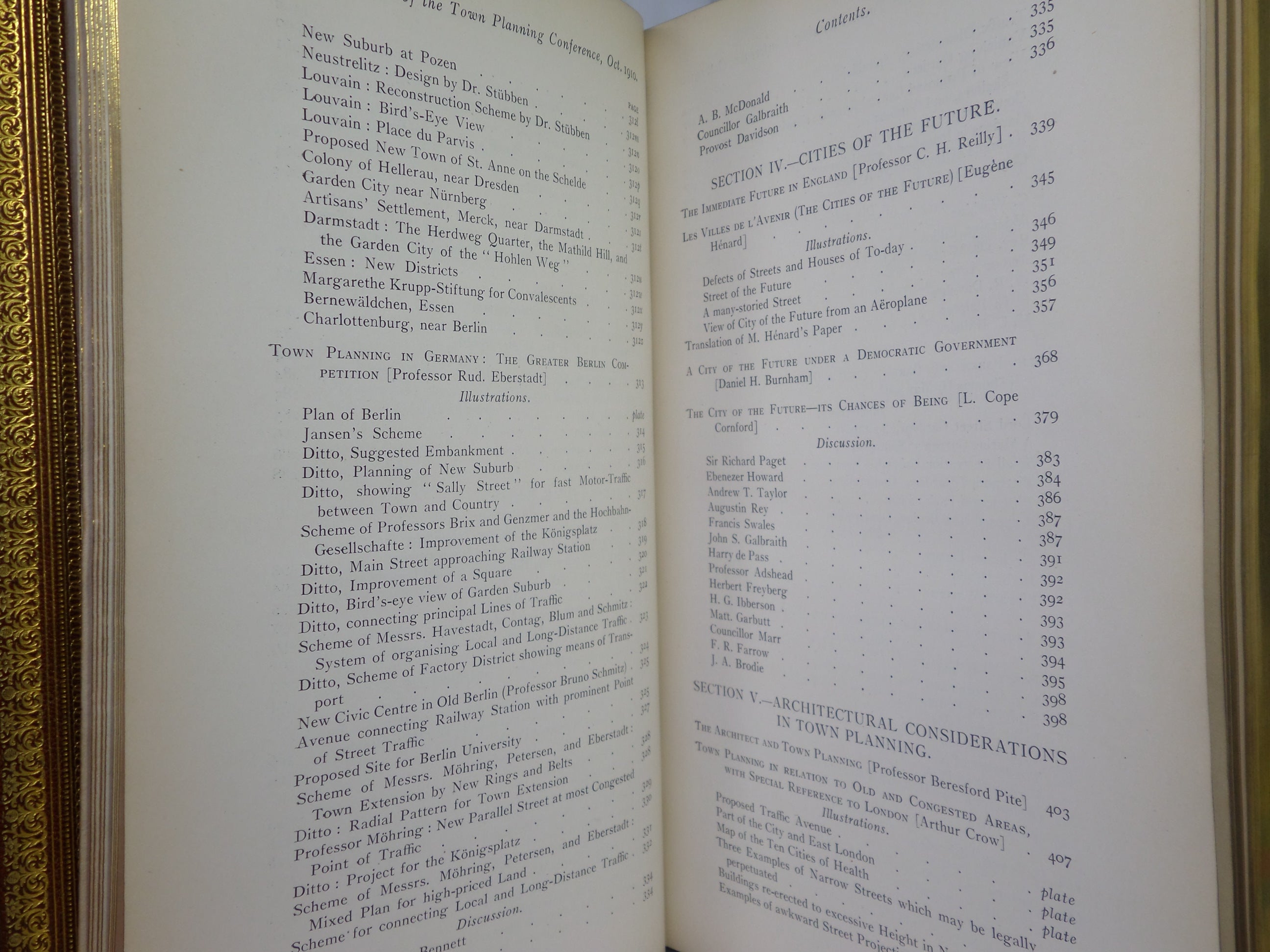 TOWN PLANNING CONFERENCE LONDON 10-15 OCT 1910 TRANSACTIONS RIVIERE FINE BINDING