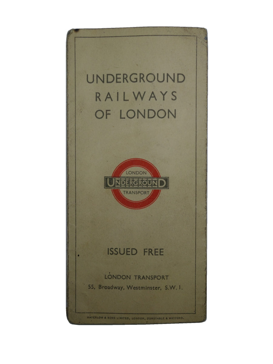 ORIGINAL HARRY BECK LONDON UNDERGROUND PASSENGER MAP FOR 1933 – MFR ...